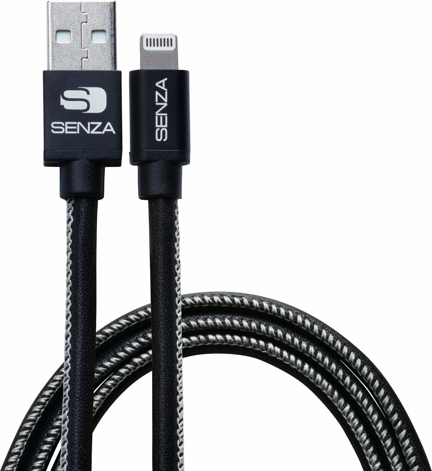 Senza Premium Leather Charge/Sync Cable Lightning 1.5M Black