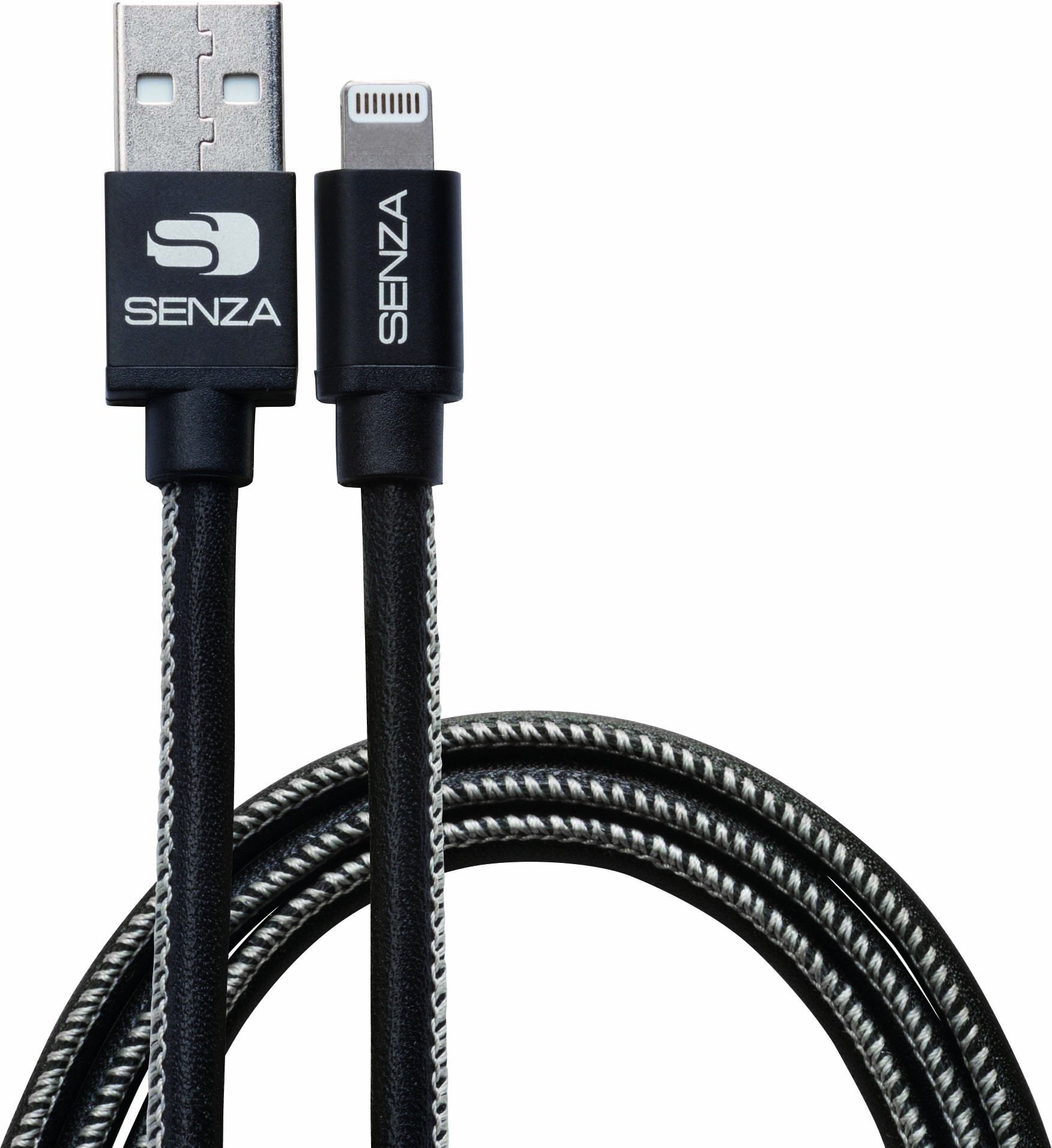 Senza Premium Leather Charge/Sync Cable Lightning 1.5M Black