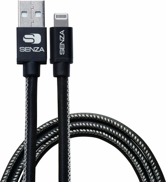 Senza Premium Leather Charge/Sync Cable Lightning 1.5M Black