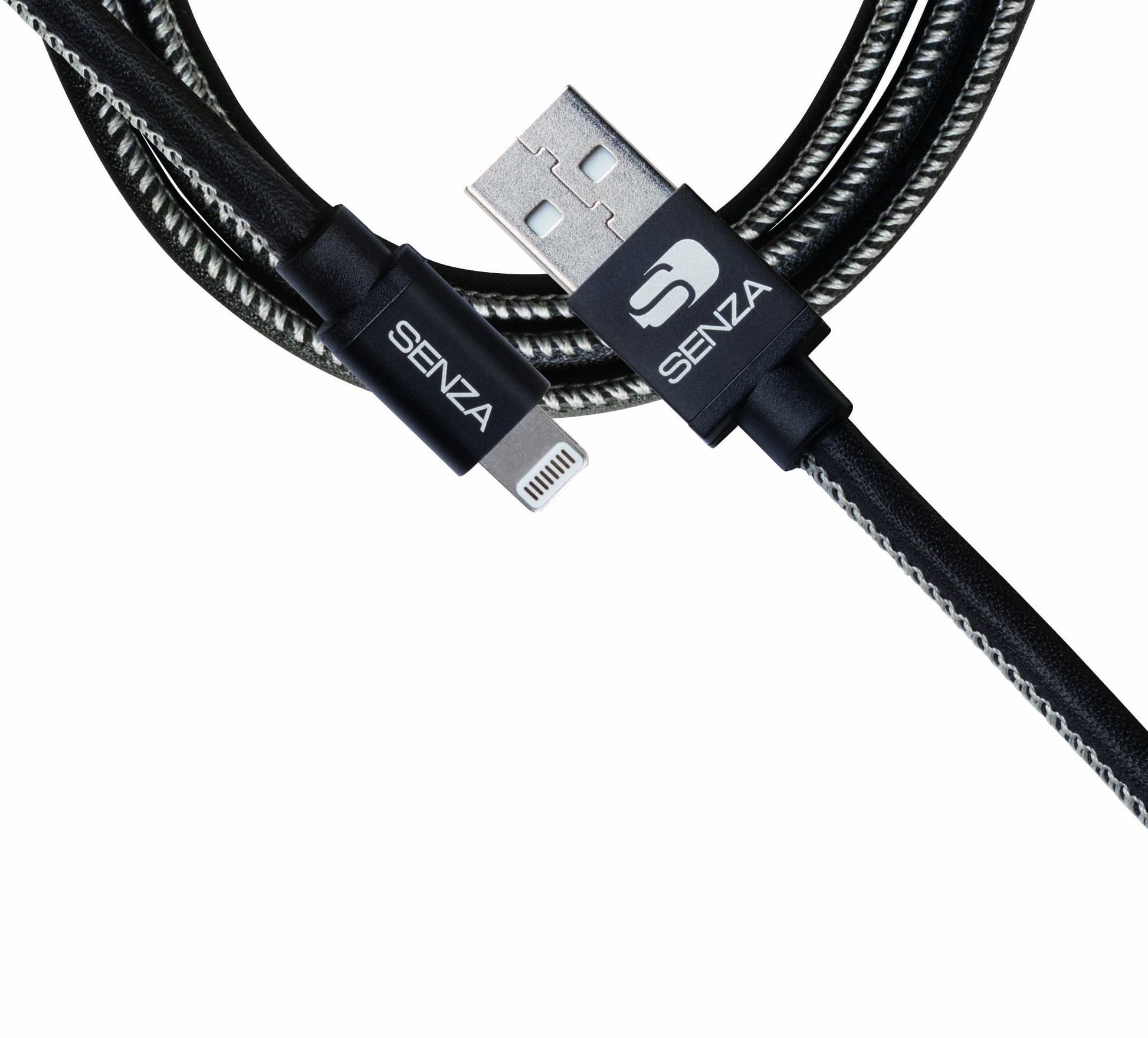Senza Premium Leather Charge/Sync Cable Lightning 1.5M Black