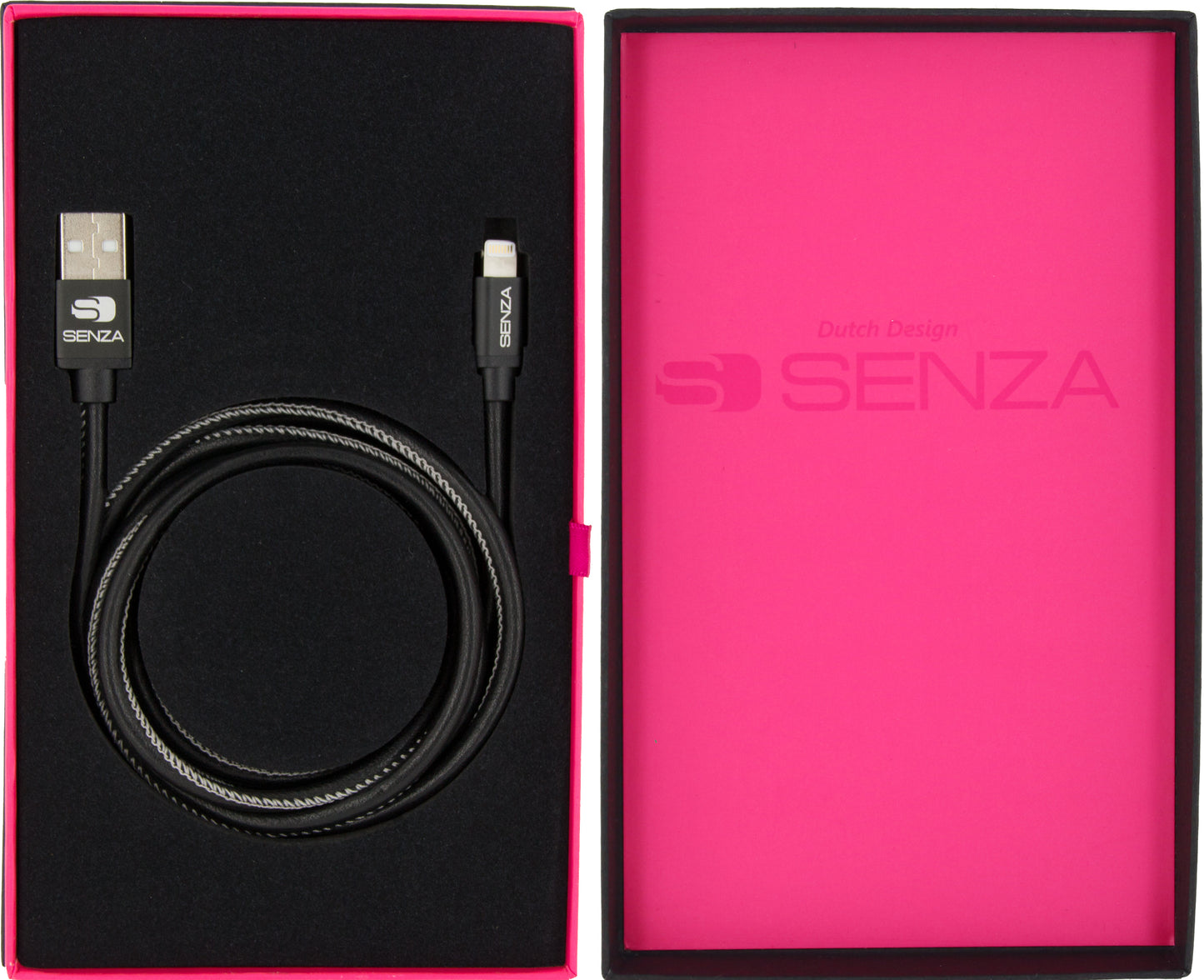 Senza Premium Leather Charge/Sync Cable Lightning 1.5M Black
