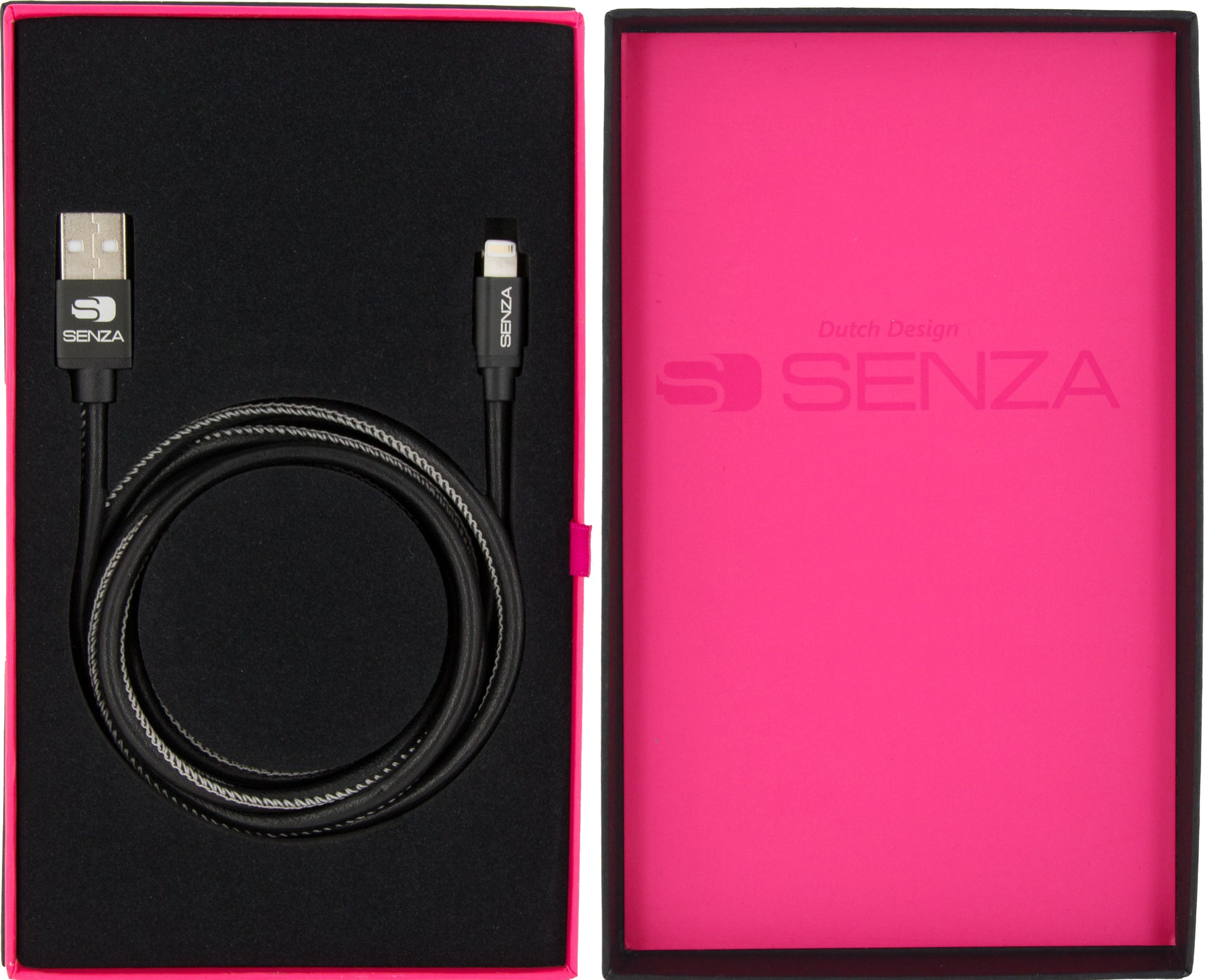 Senza Premium Leather Charge/Sync Cable Lightning 1.5M Black