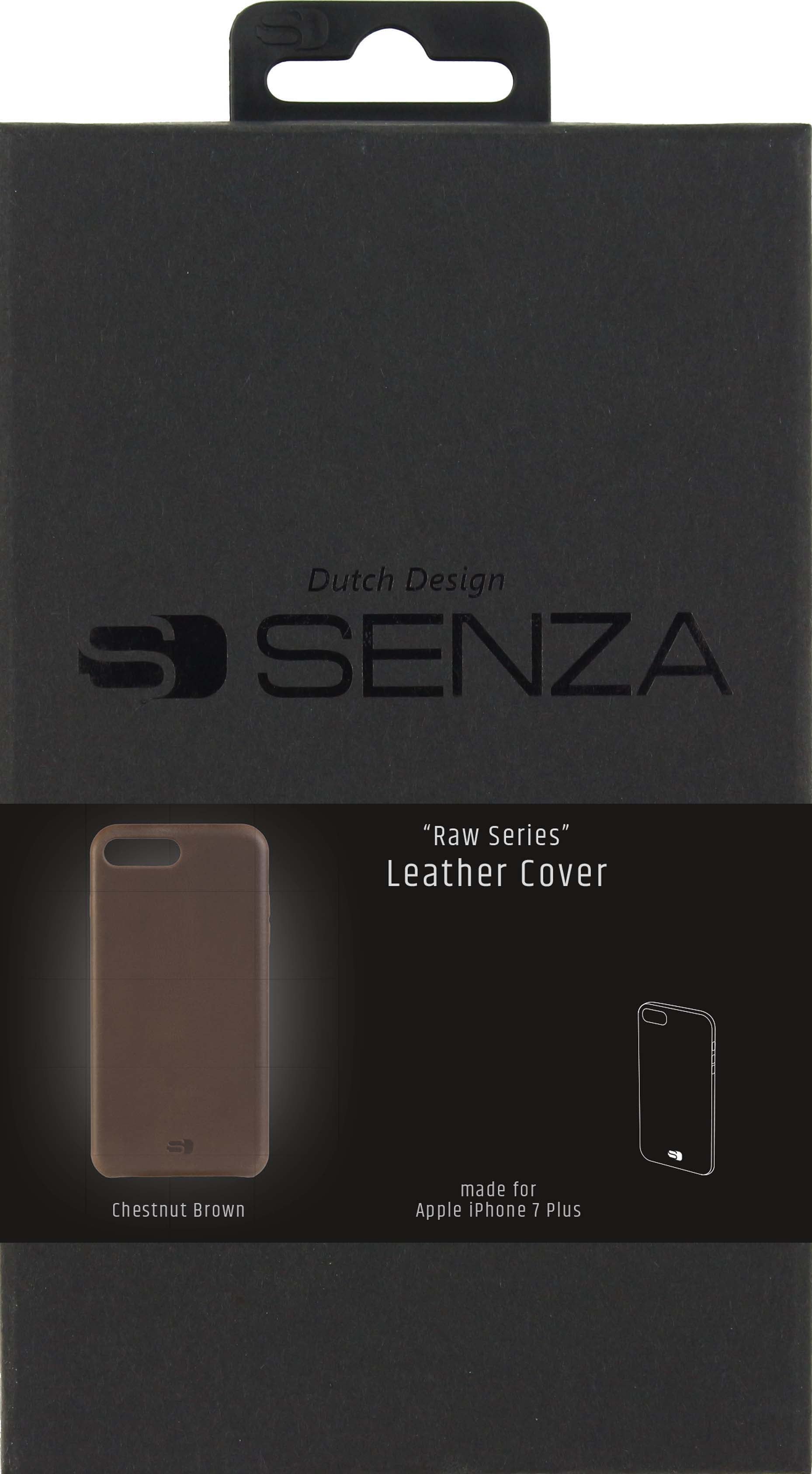 Senza Raw Leather Cover Apple Iphone 7 Plus/8 Plus Chestnut Brown