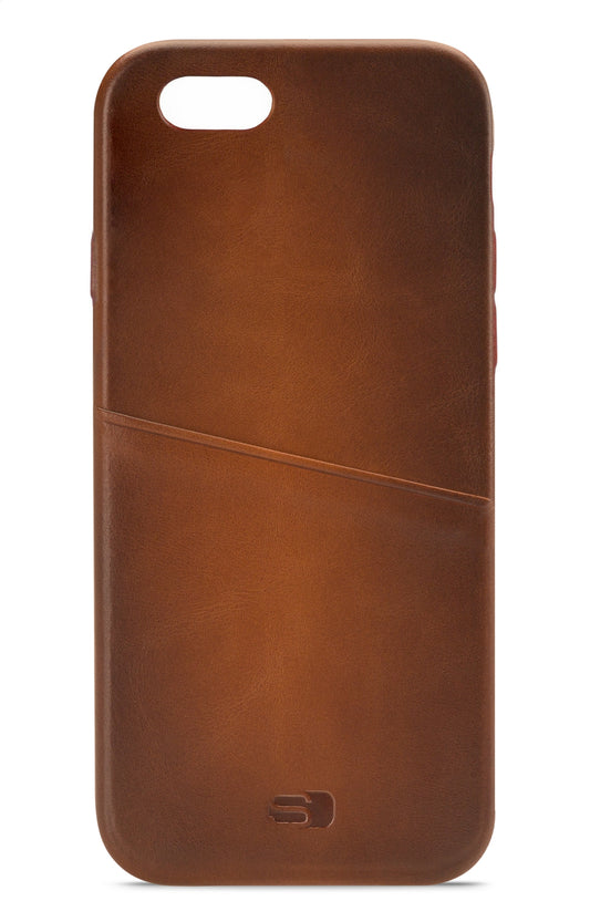Senza Desire Leather Cover With Card Slot Apple Iphone 6/6S Burned Cognac