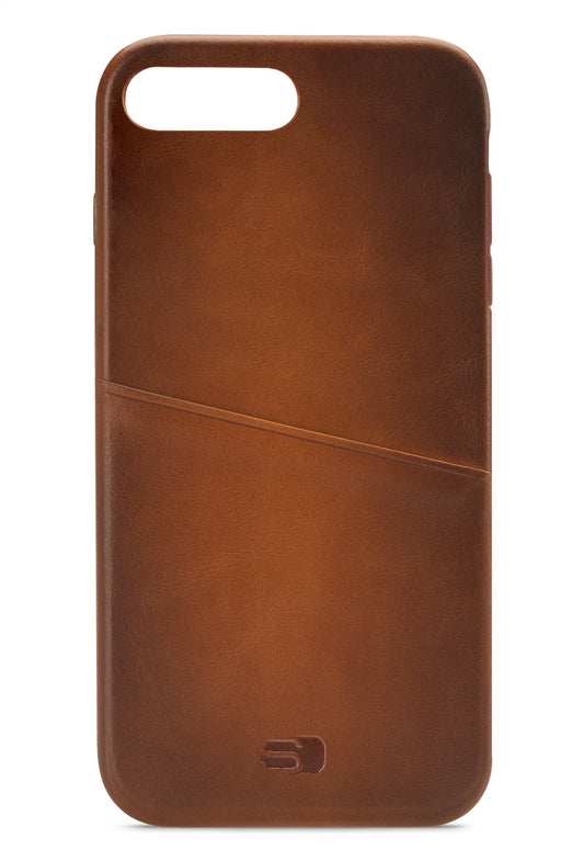 Senza Desire Leather Cover With Card Slot Apple Iphone 7 Plus/8 Plus Burned Cognac