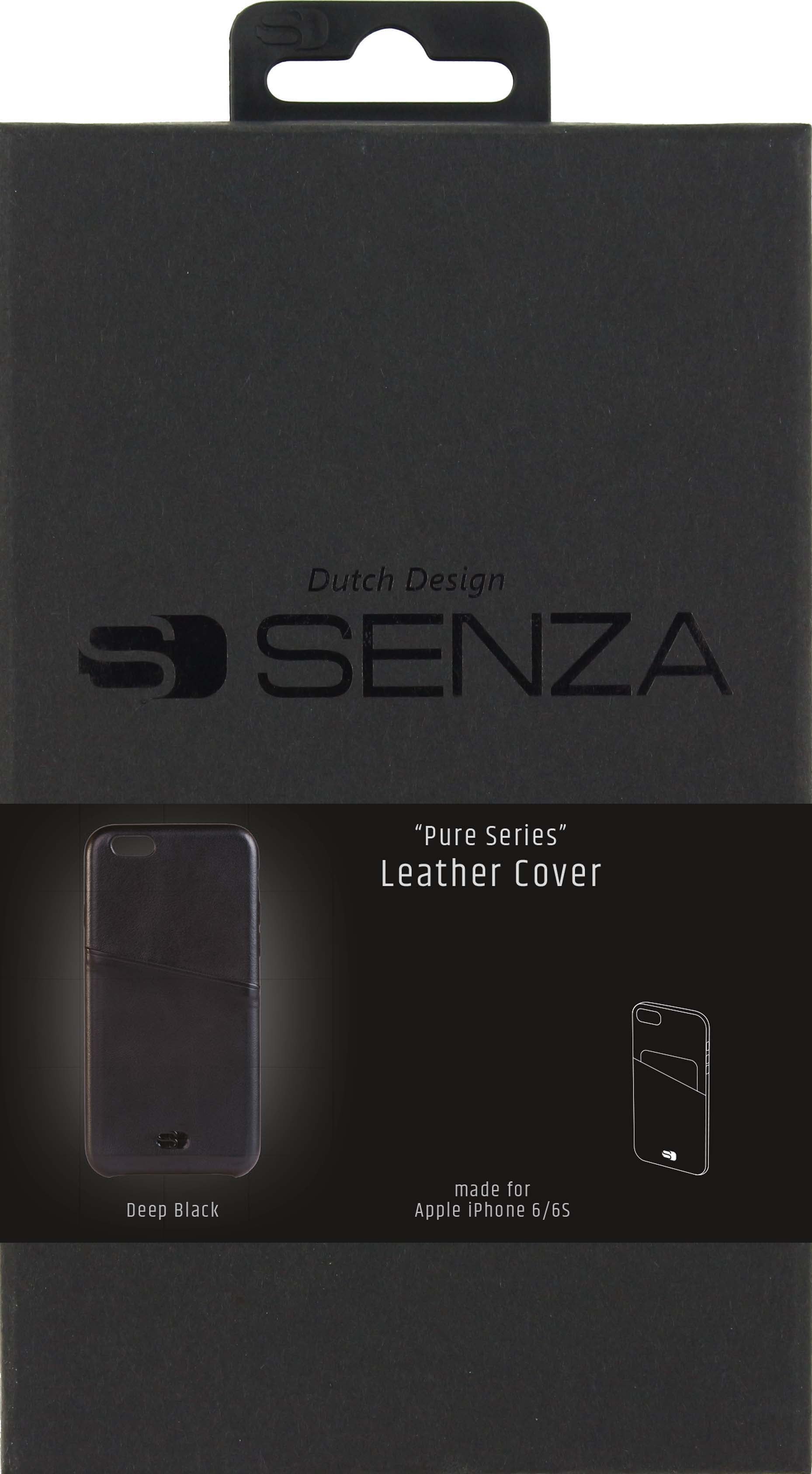 Senza Pure Leather Cover With Card Slot Apple Iphone 6/6S Deep Black