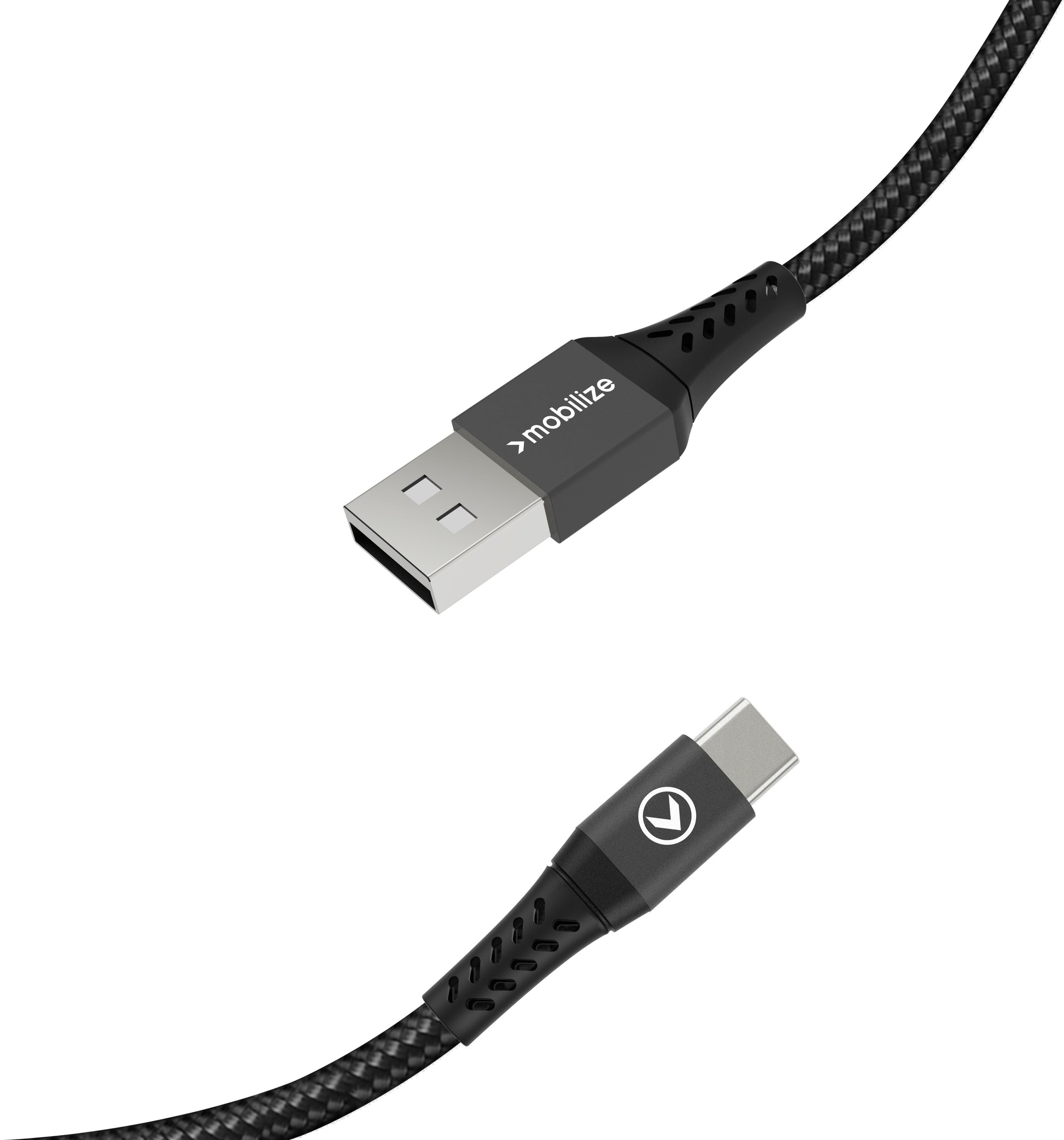 Mobilize Strong Nylon Cable Usb To Usb-C 2M. 15W Black