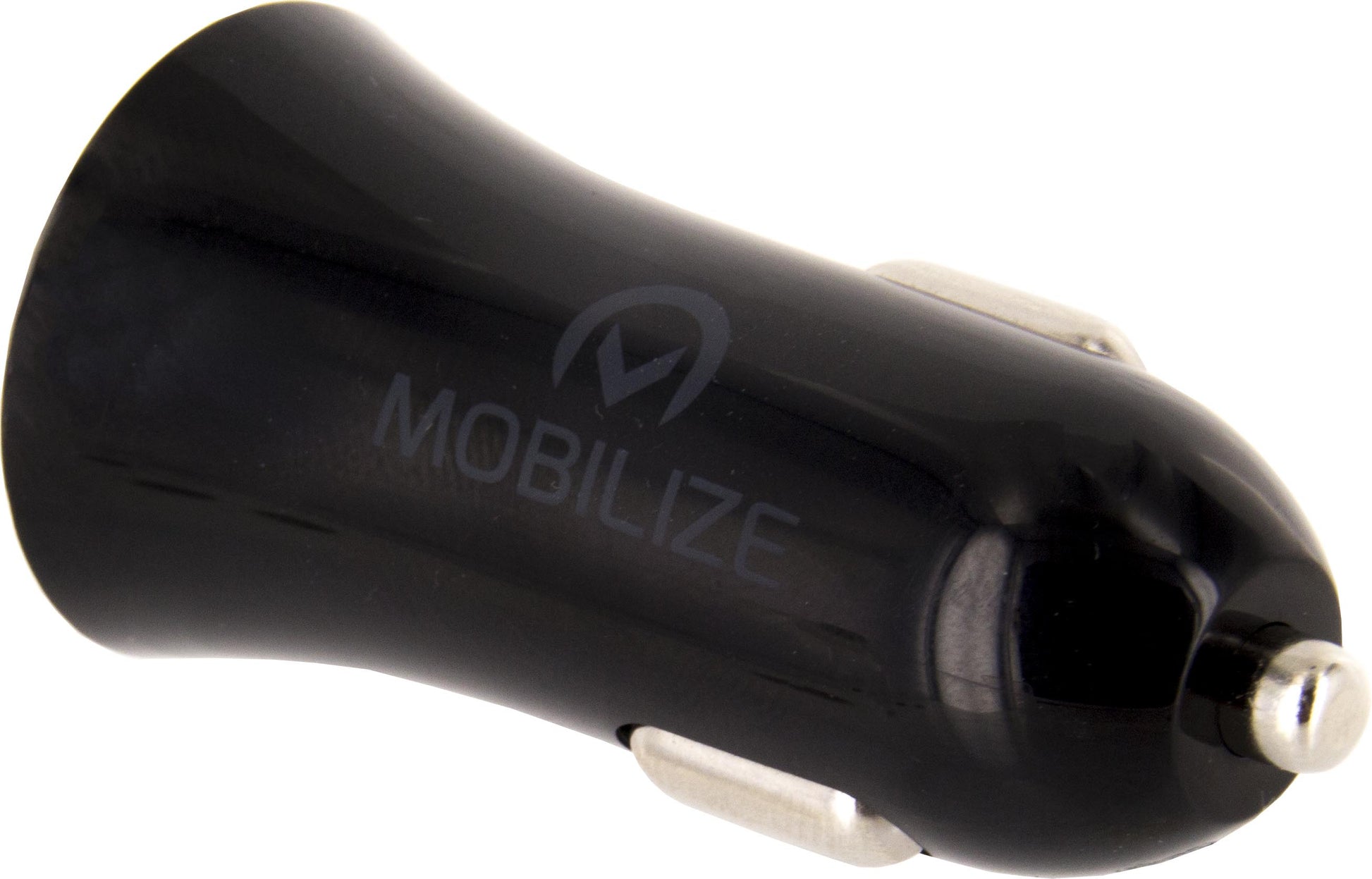 Mobilize Car Charger Dual Usb 2.4A 12W + 1M Usb-C Cable Black