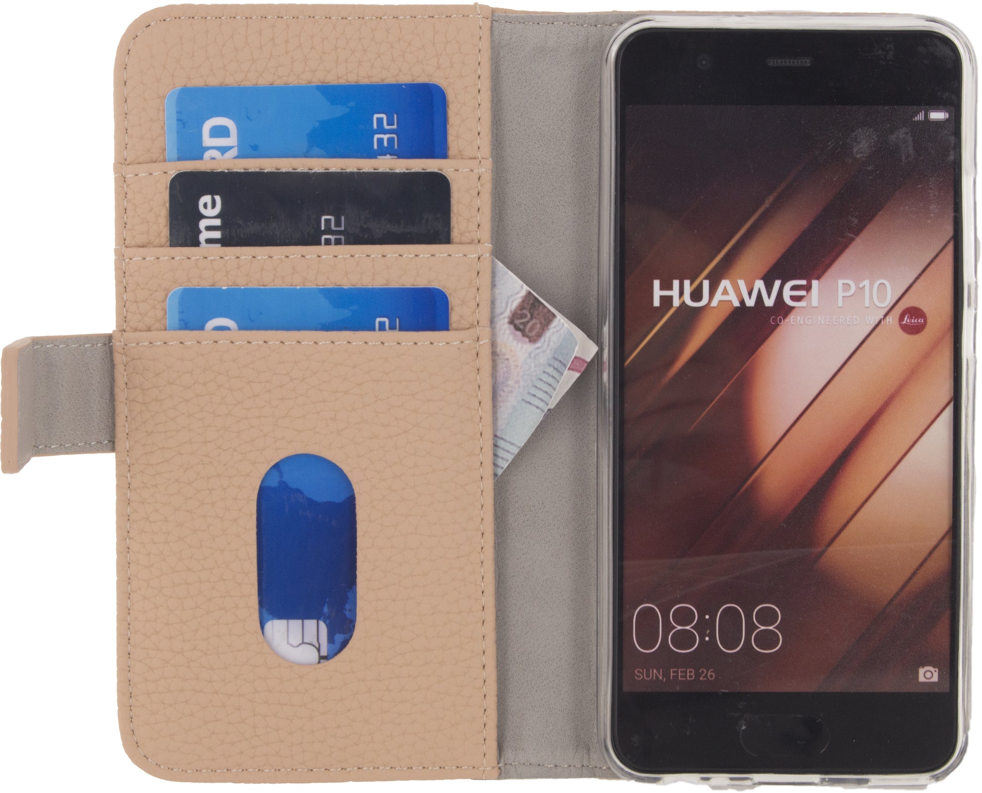 Mobilize Elite Gelly Wallet Book Case Huawei P10 Sand