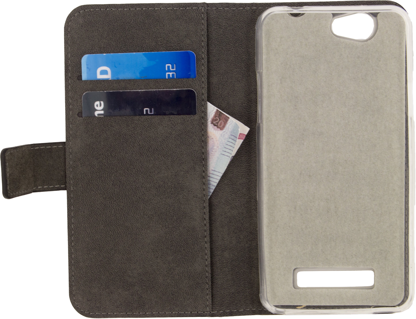 Mobilize Classic Gelly Wallet Book Case Wileyfox Spark + Black