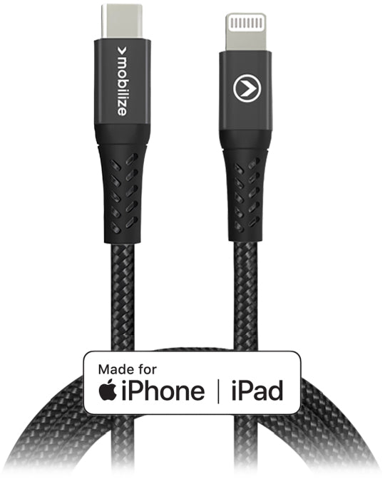 Mobilize Strong Nylon Cable Usb-C To Mfi Lightning 2M. 60W Black