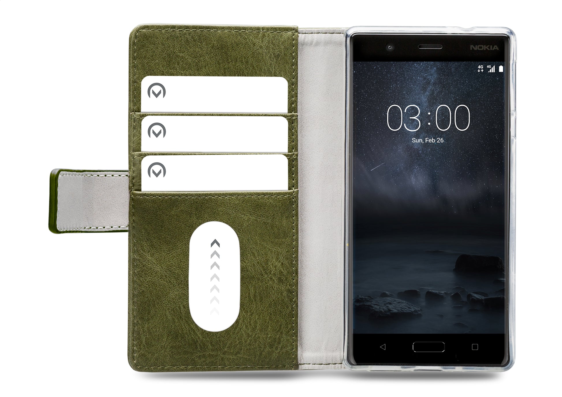 Mobilize Elite Gelly Wallet Book Case Nokia 3 Green