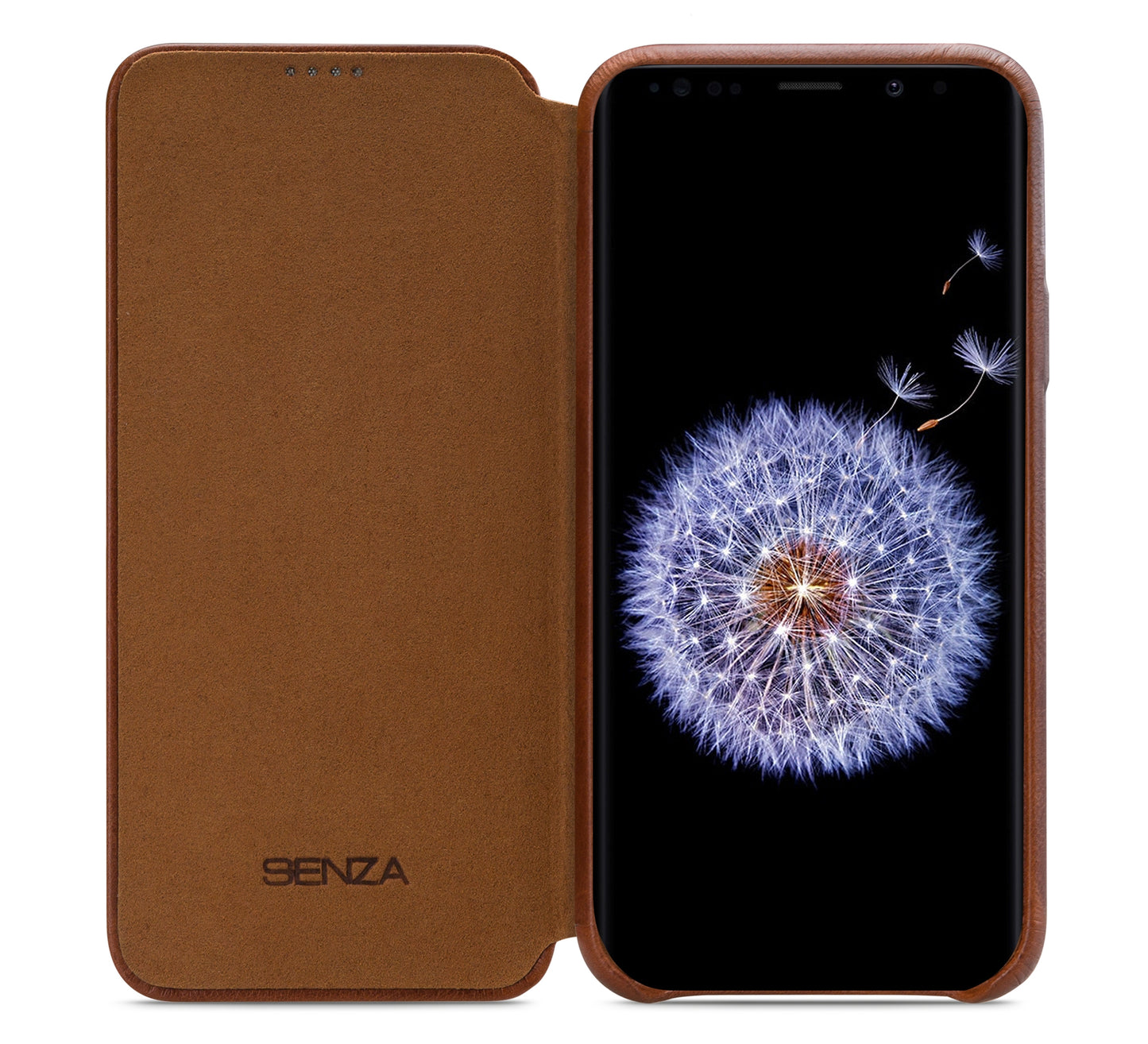 Senza Desire Skinny Leather Wallet Samsung Galaxy S9 Burned Cognac
