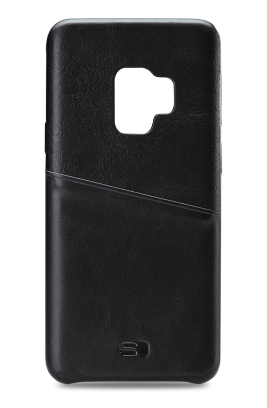 Senza Pure Leather Cover With Card Slot Samsung Galaxy S9 Deep Black