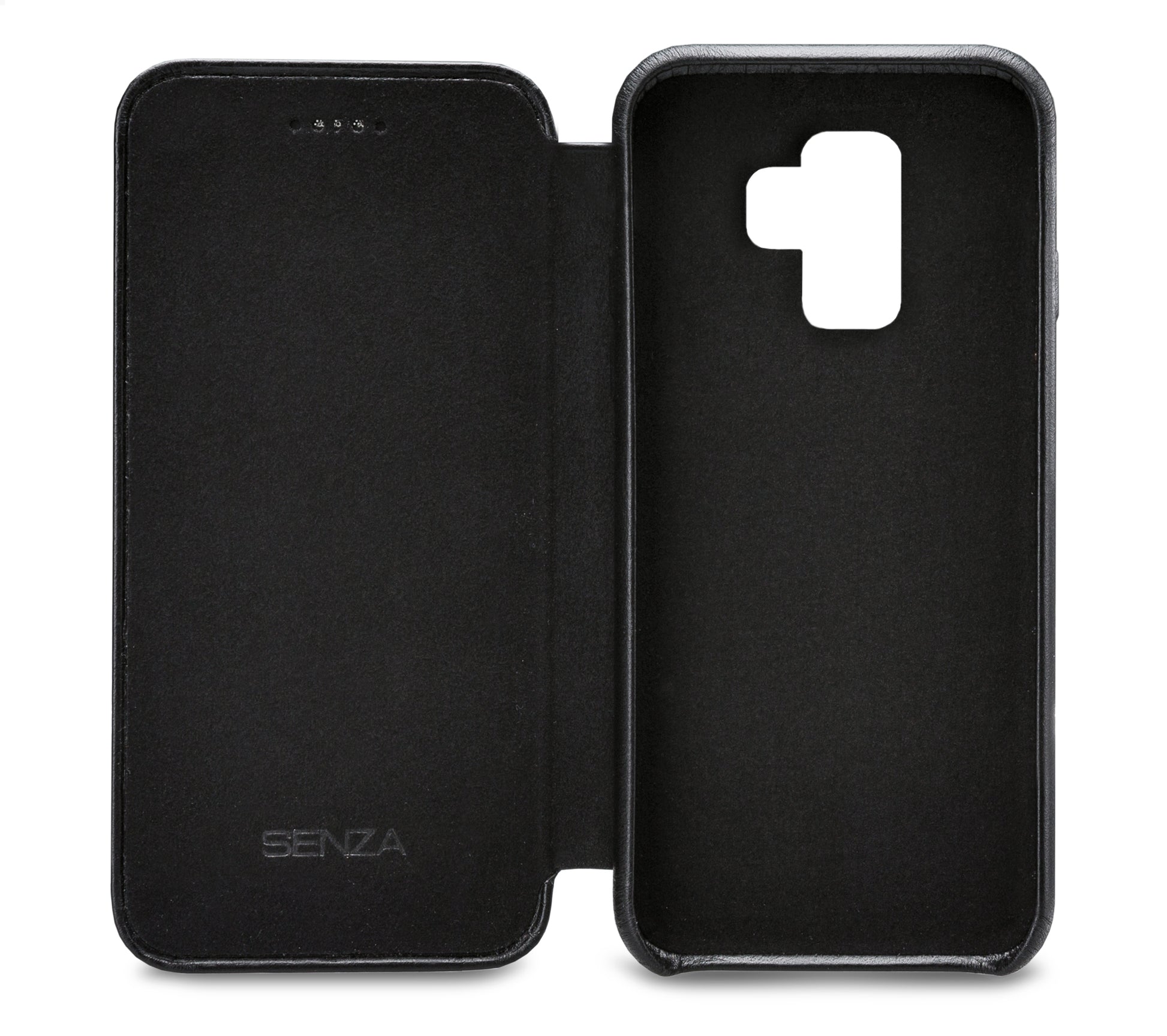 Senza Pure Skinny Leather Wallet Samsung Galaxy S9 Deep Black