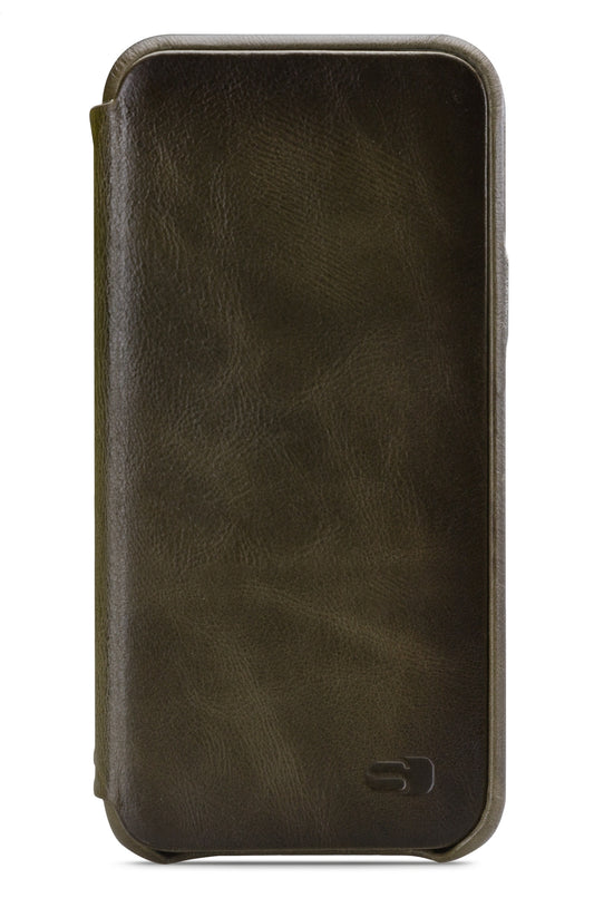 Senza Desire Skinny Leather Wallet Samsung Galaxy S9 Burned Olive