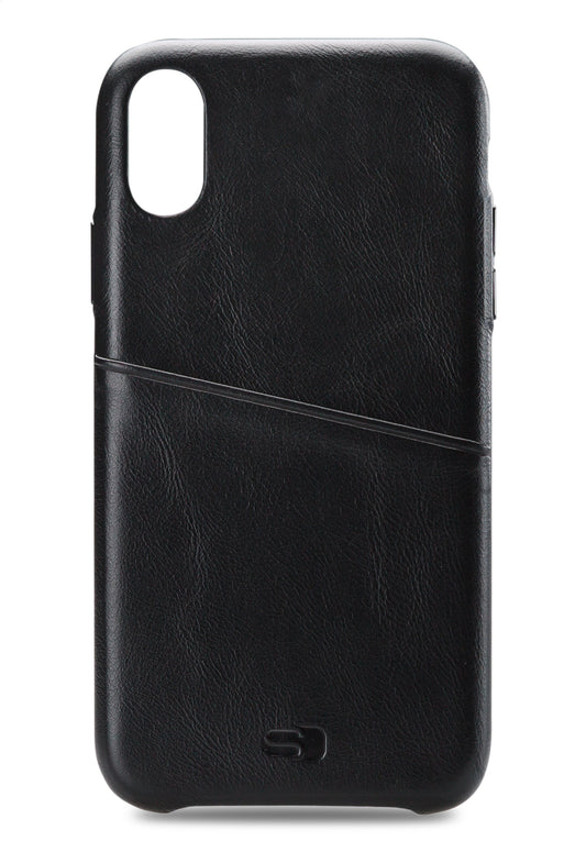 Senza Pure Leather Cover With Card Slot Apple Iphone Xr Deep Black