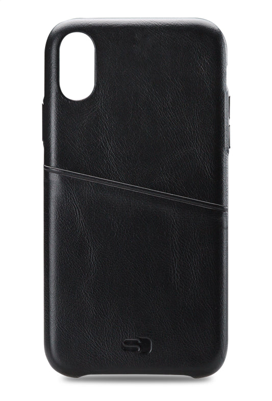 Senza Pure Leather Cover With Card Slot Apple Iphone Xs Max Deep Black