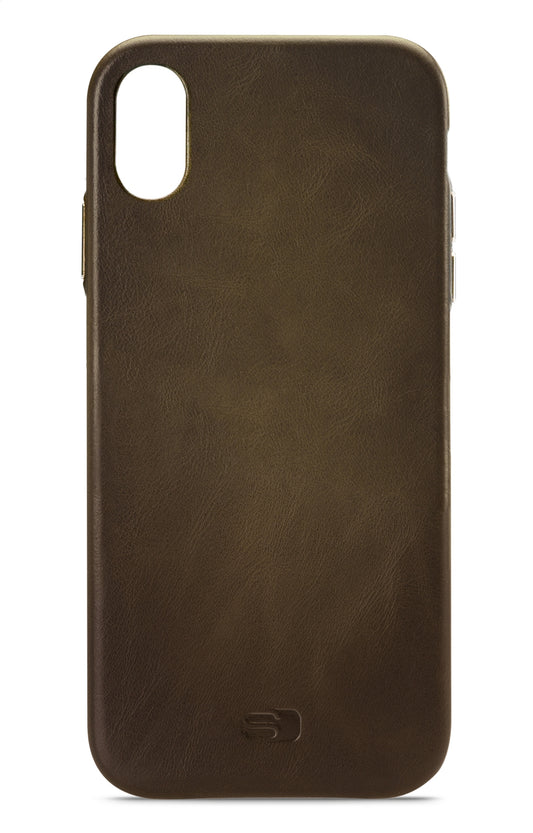 Senza Desire Leather Cover Apple Iphone Xs Max Burned Olive