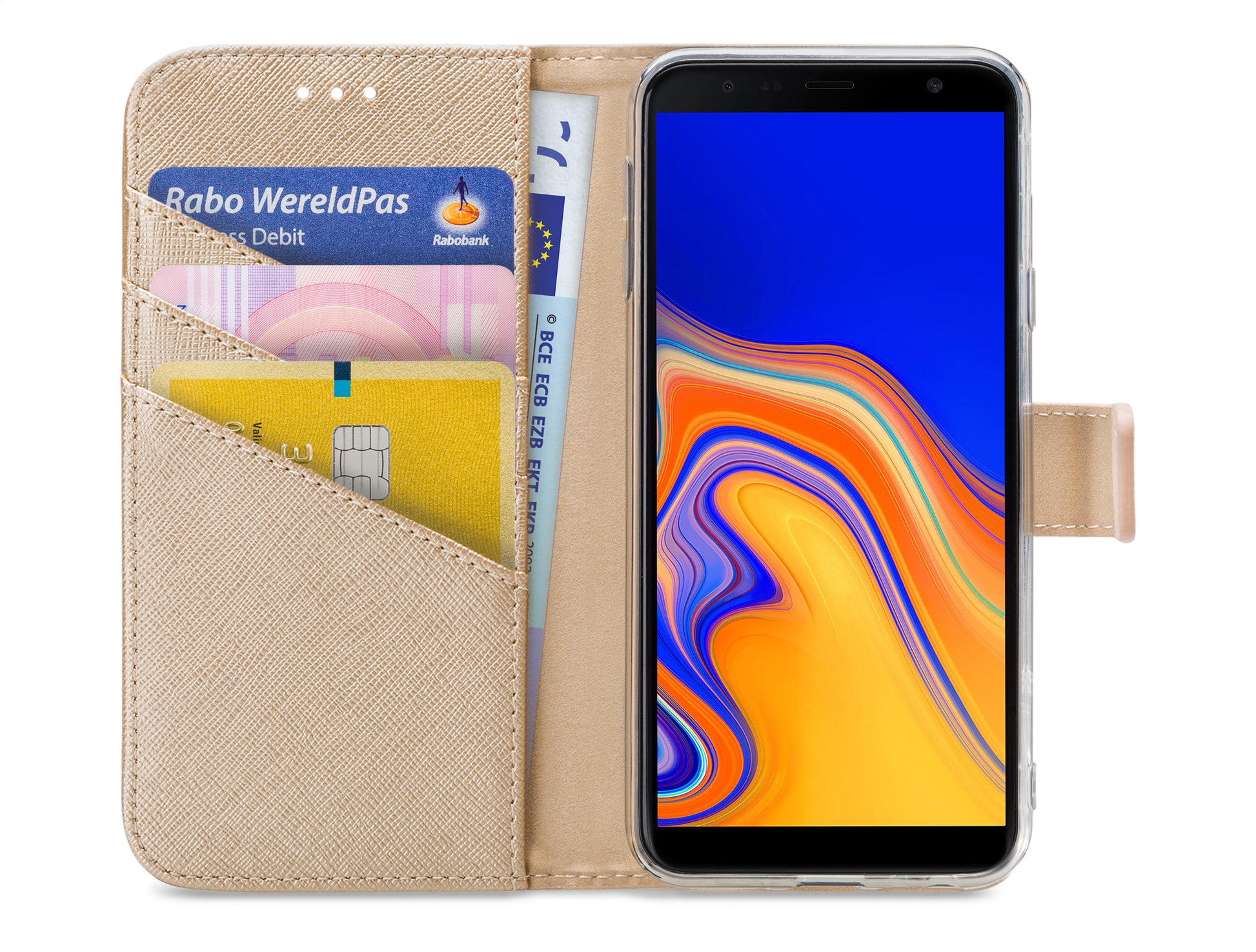 My Style Flex Wallet For Samsung Galaxy J4+ Gold