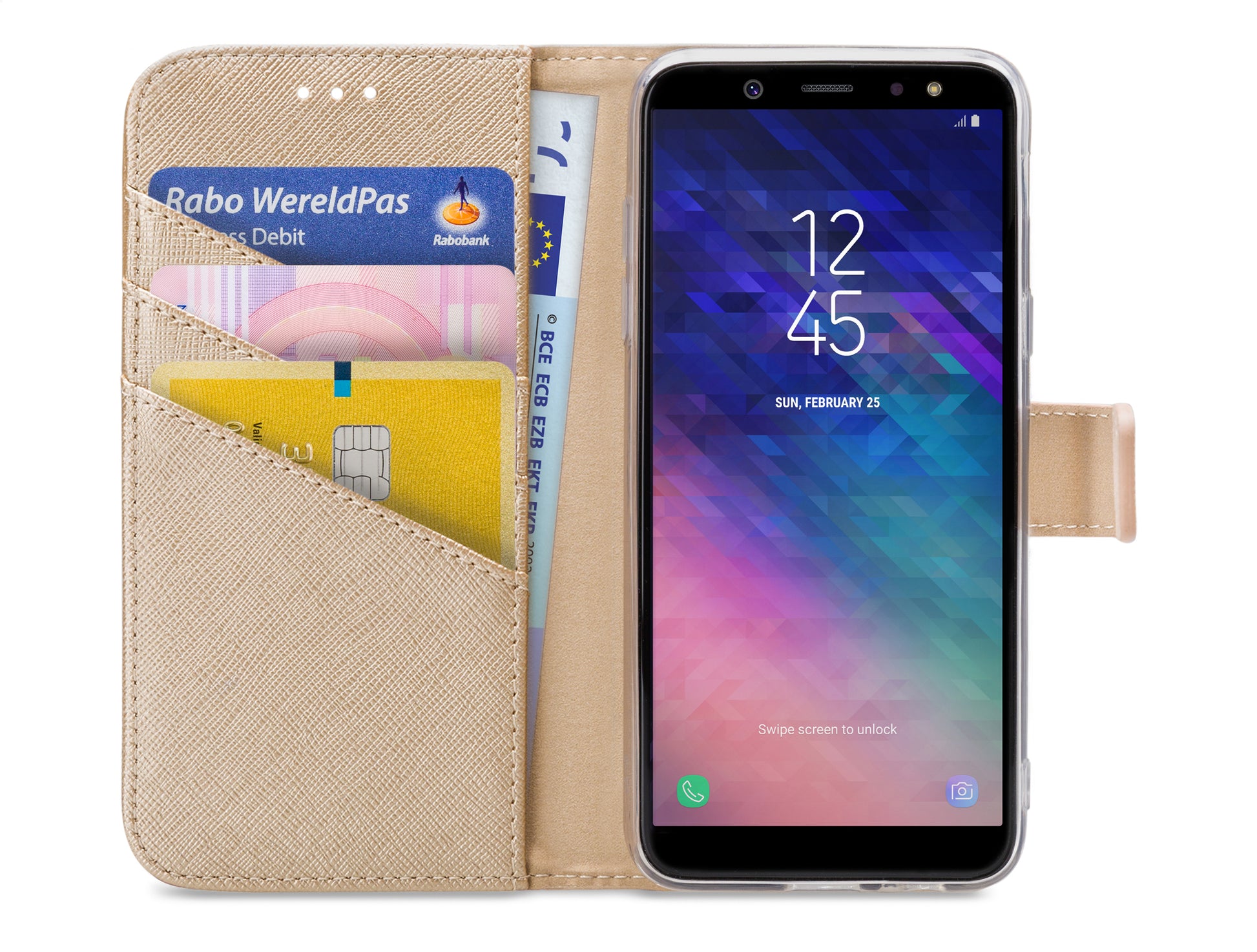 My Style Flex Wallet For Samsung Galaxy A6 2018 Gold
