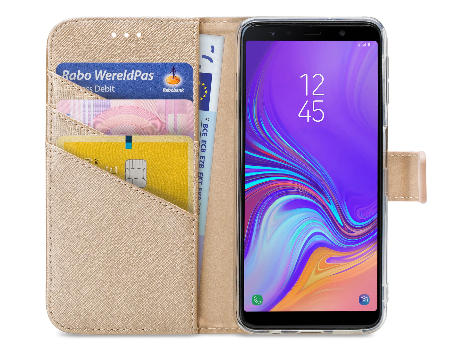 My Style Flex Wallet For Samsung Galaxy A7 2018 Gold
