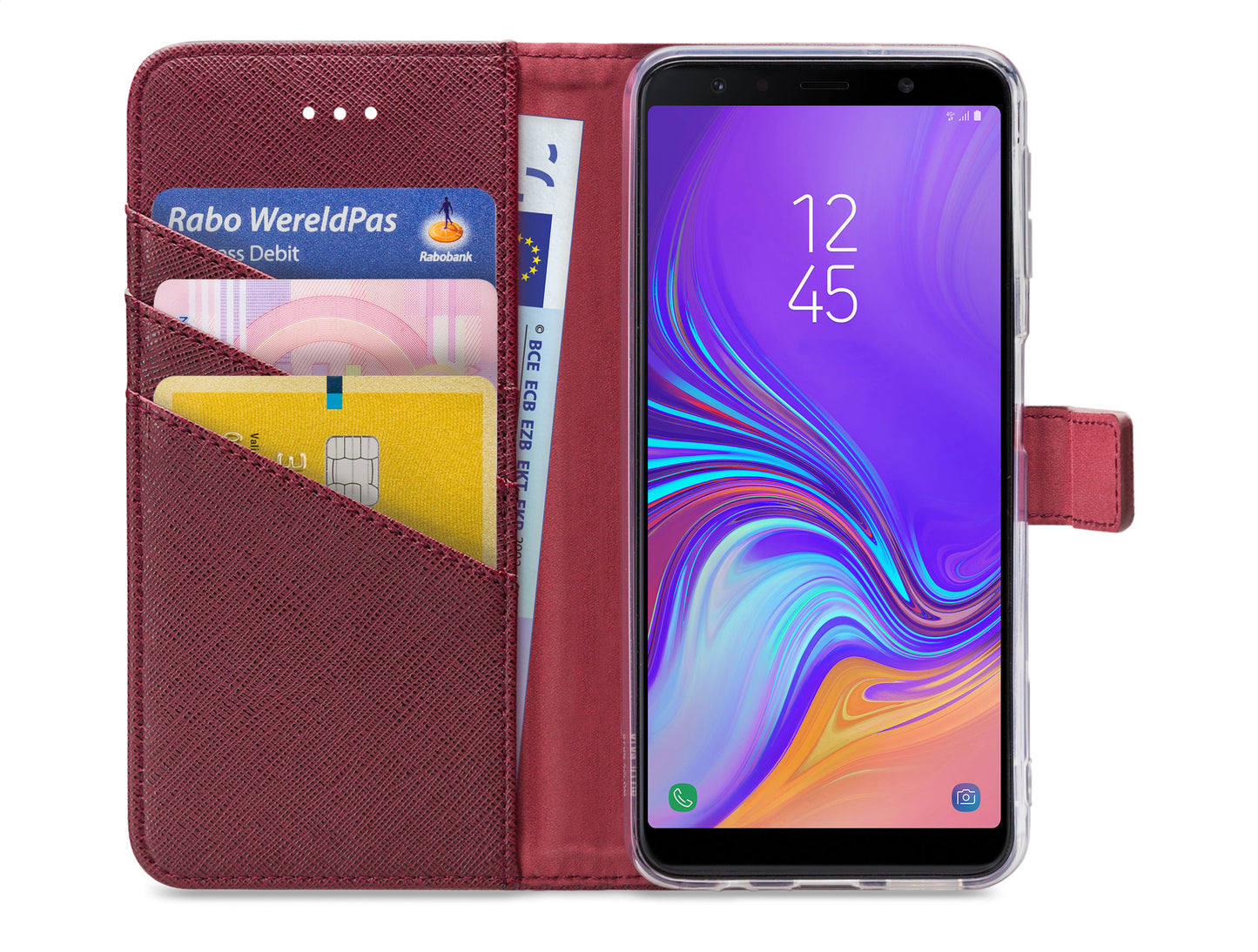 My Style Flex Wallet For Samsung Galaxy A7 2018 Bordeaux