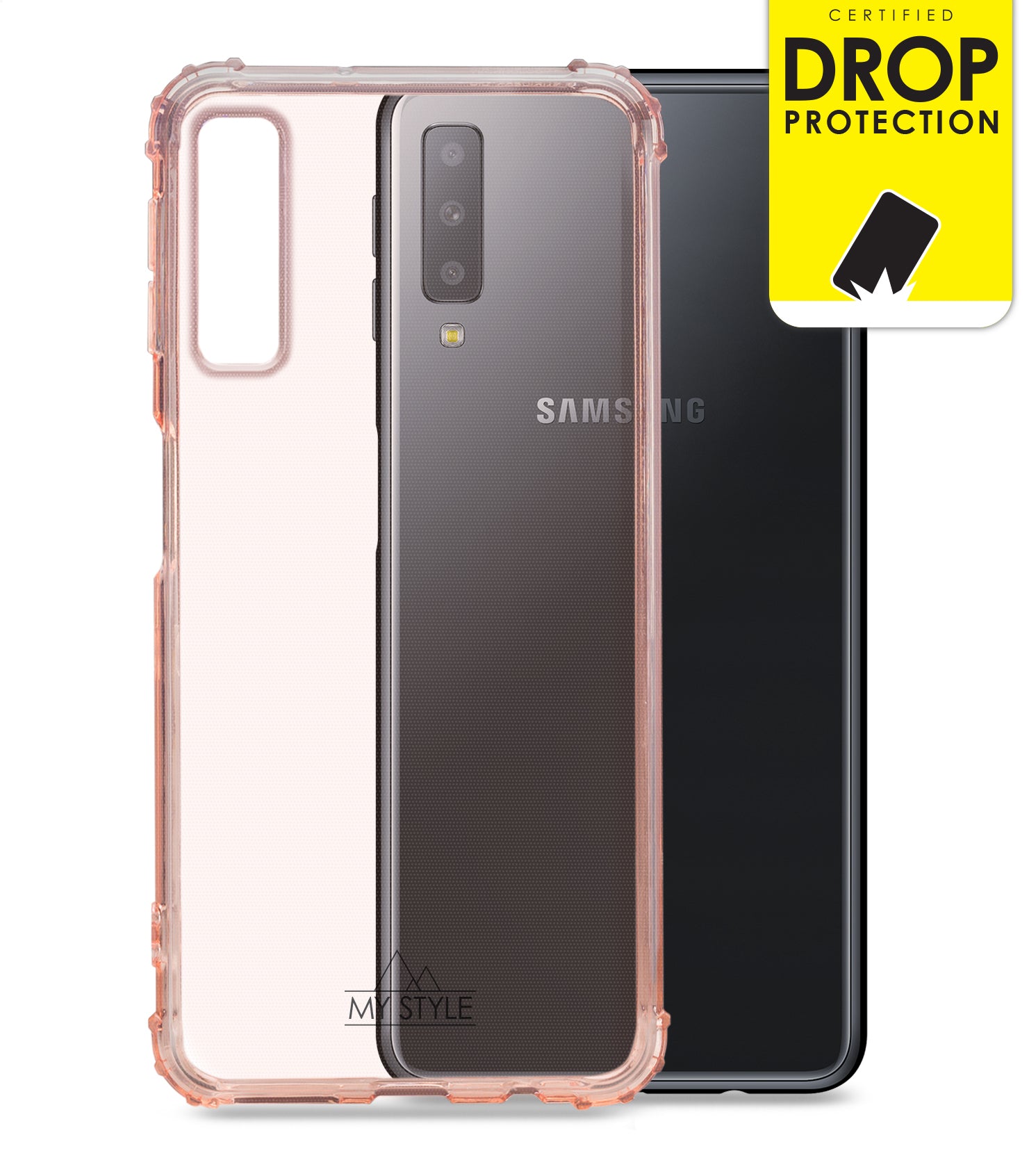 My Style Protective Flex Case For Samsung Galaxy A7 2018 Soft Pink
