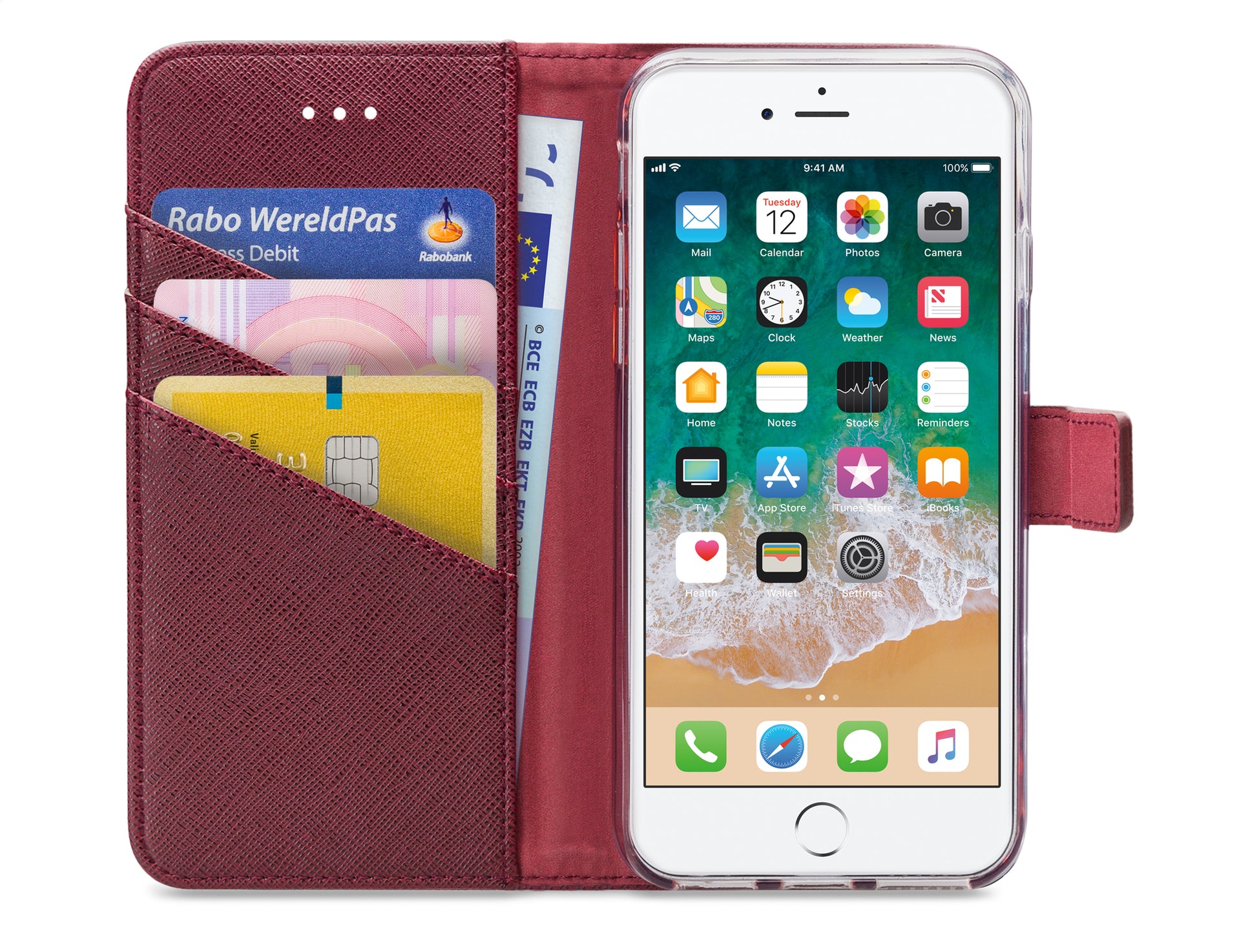 My Style Flex Wallet For Apple Iphone 6/6S/7/8/Se (2020/2022) Bordeaux