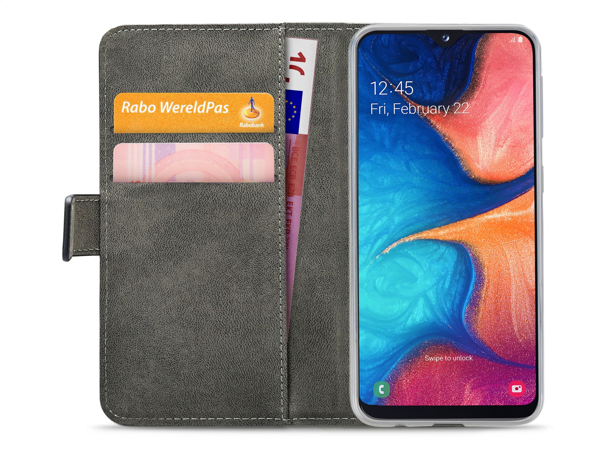 Mobilize Classic Gelly Wallet Book Case Samsung Galaxy A20E Black