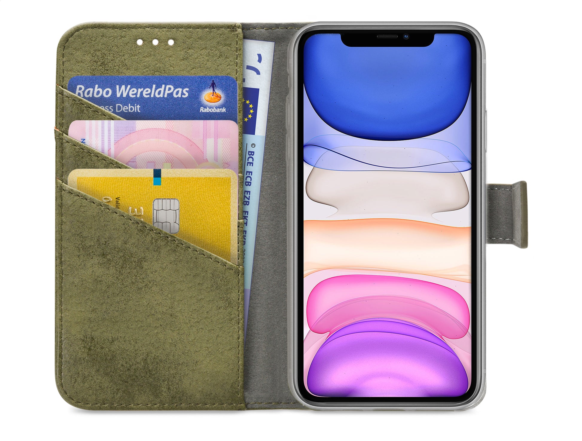 My Style Flex Wallet For Apple Iphone Xr/11 Olive