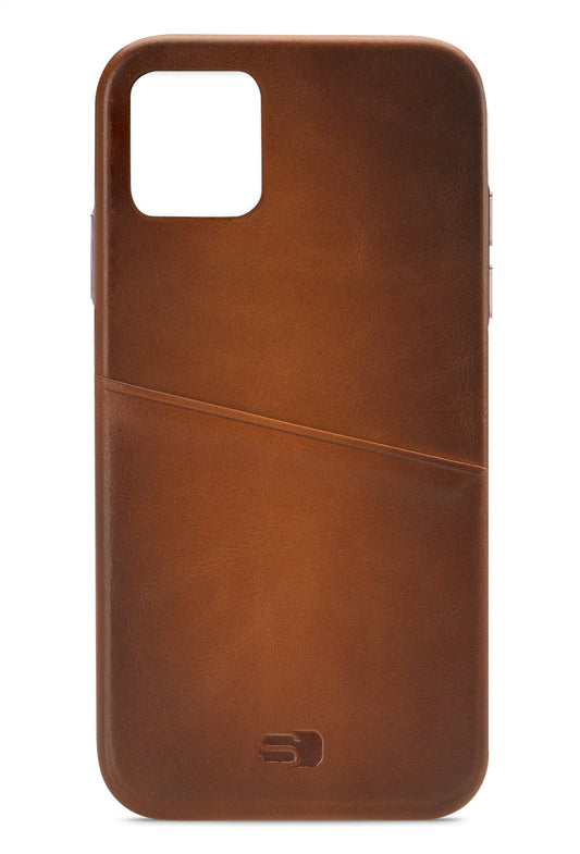 Senza Desire Leather Cover With Card Slot Apple Iphone 11 Burned Cognac