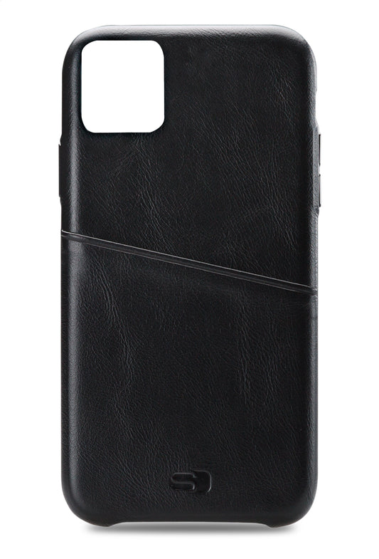 Senza Pure Leather Cover With Card Slot Apple Iphone 11 Pro Deep Black