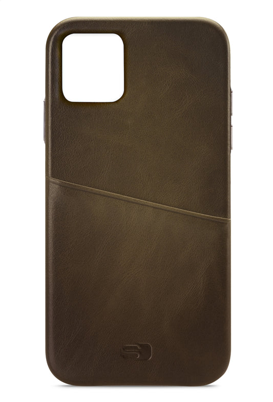 Senza Desire Leather Cover With Card Slot Apple Iphone 11 Pro Burned Olive