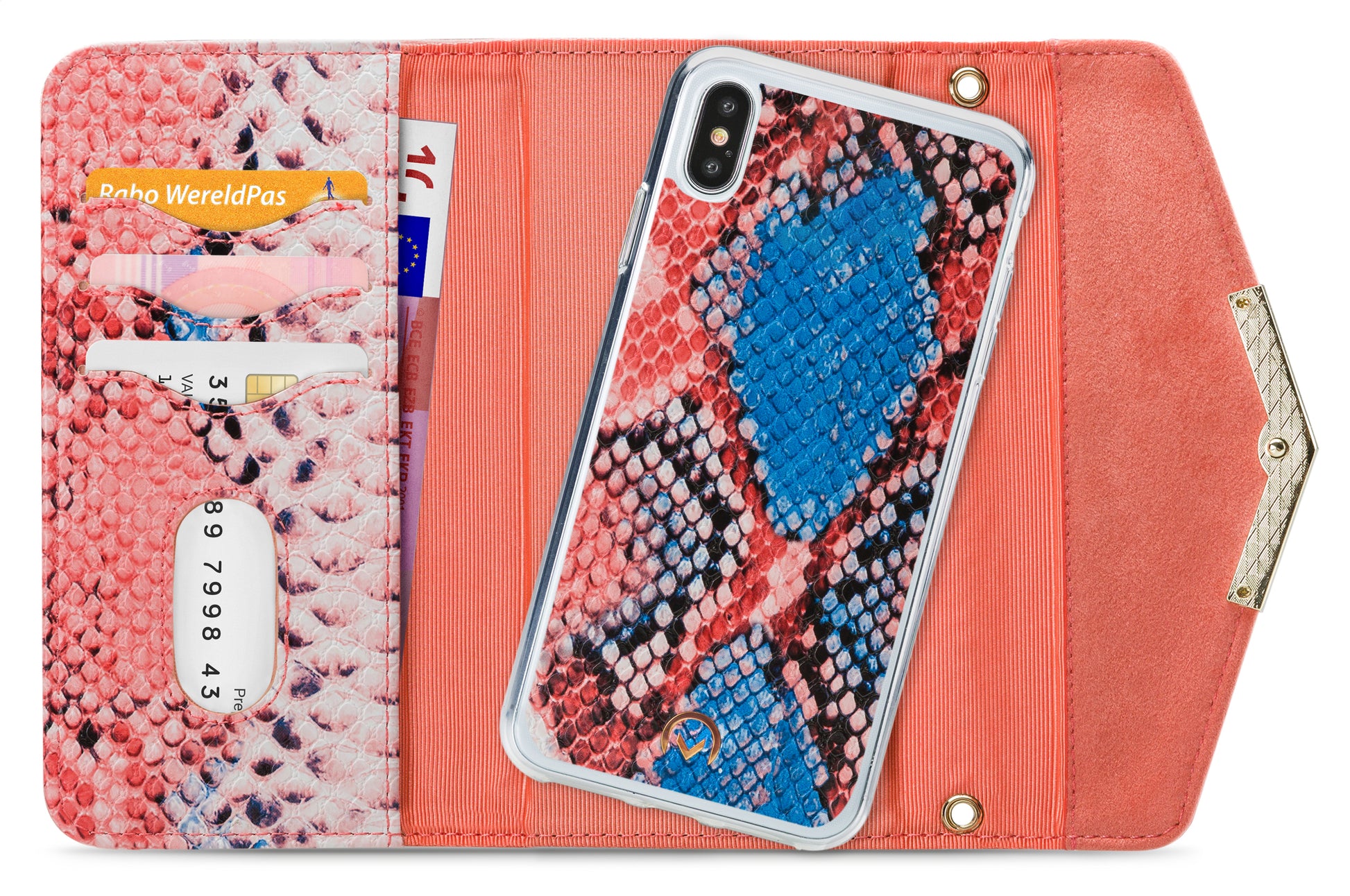 Mobilize 2In1 Gelly Velvet Clutch For Apple Iphone X/Xs Coral Snake