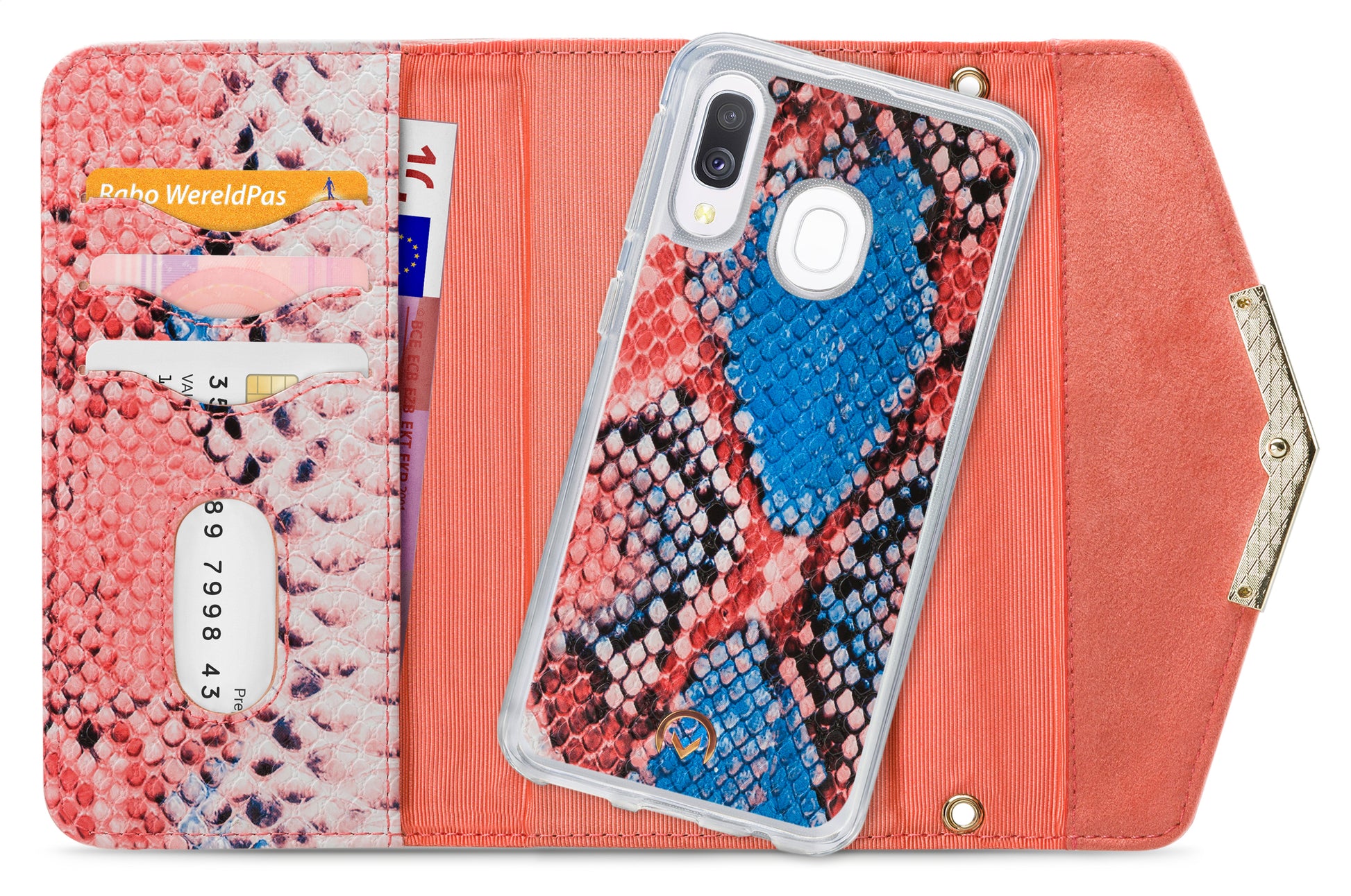 Mobilize 2In1 Gelly Velvet Clutch For Samsung Galaxy A40 Coral Snake