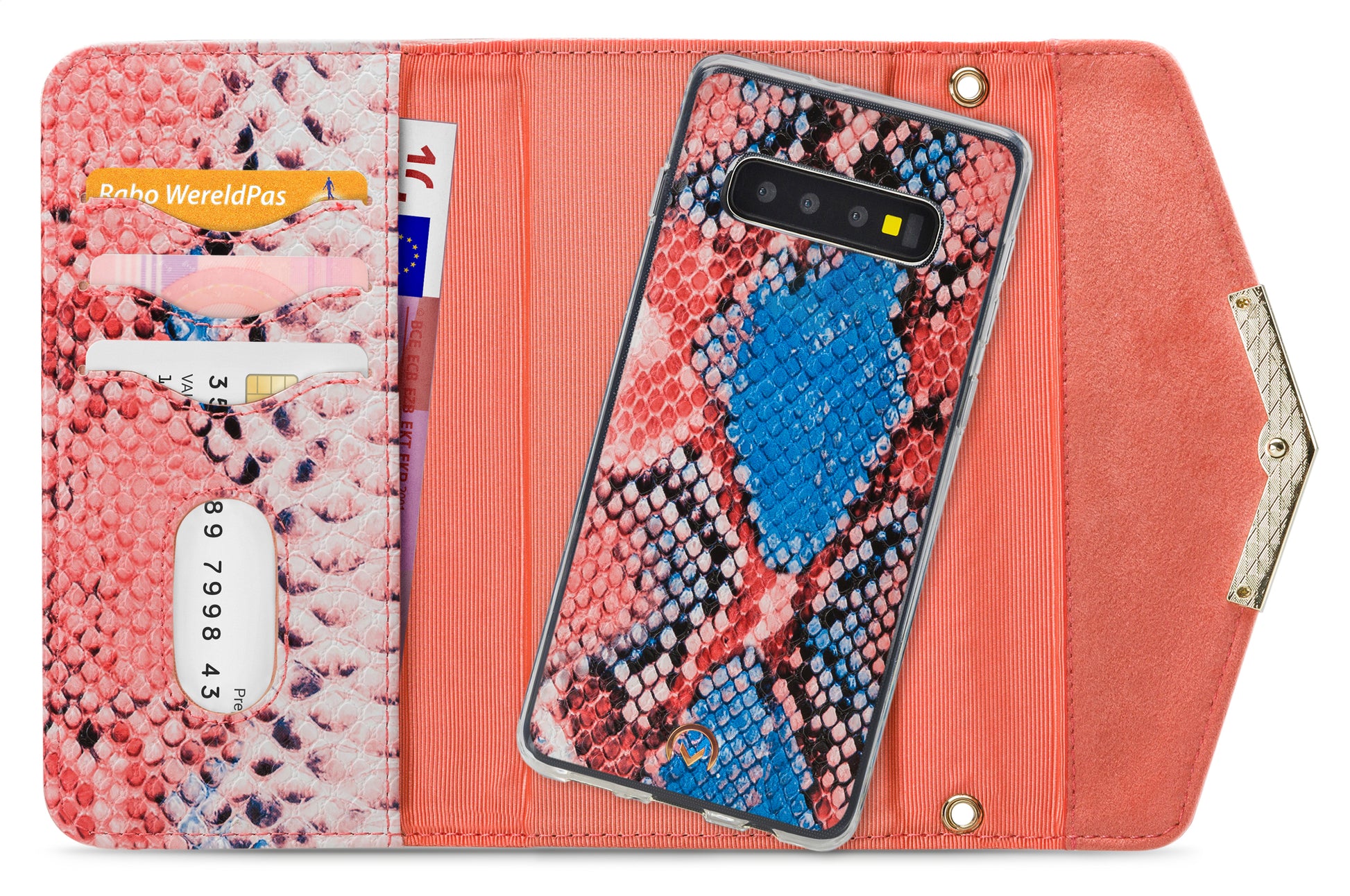Mobilize 2In1 Gelly Velvet Clutch For Samsung Galaxy S10 Coral Snake