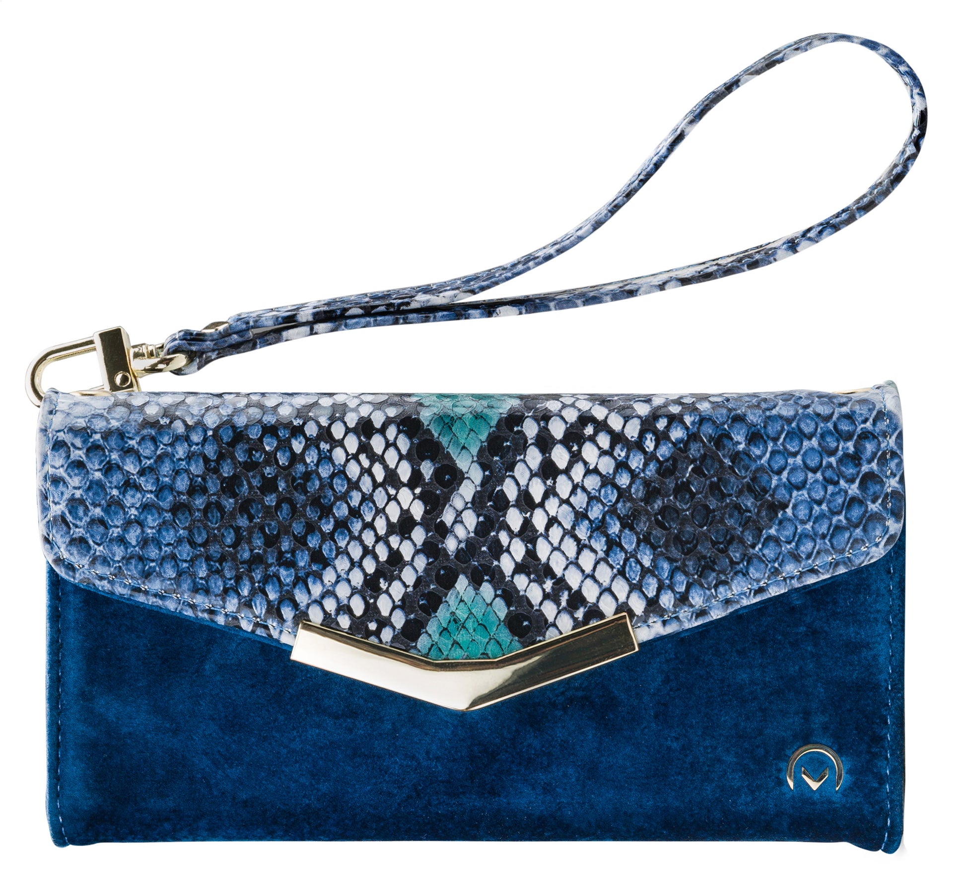 Mobilize 2In1 Gelly Velvet Clutch For Apple Iphone X/Xs Royal Blue Snake