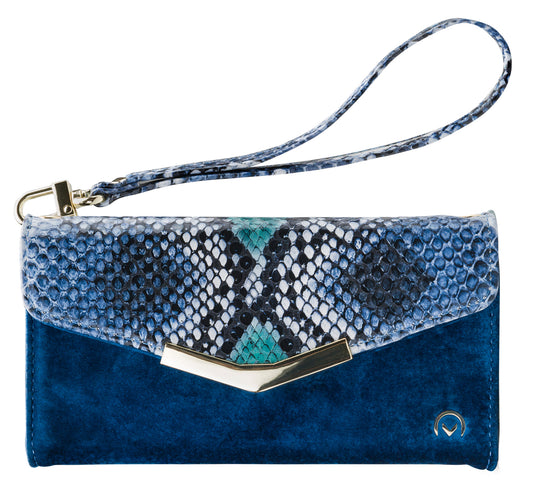 Mobilize 2In1 Gelly Velvet Clutch For Samsung Galaxy A30S/A50 Royal Blue Snake