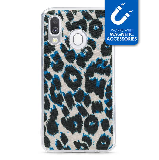 My Style Magneta Case For Samsung Galaxy A40 Blue Leopard