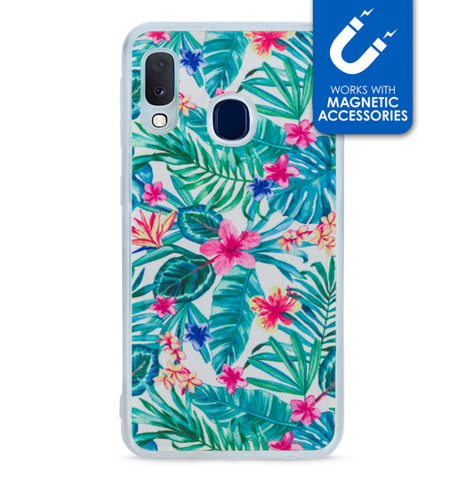 My Style Magneta Case For Samsung Galaxy A20E White Jungle