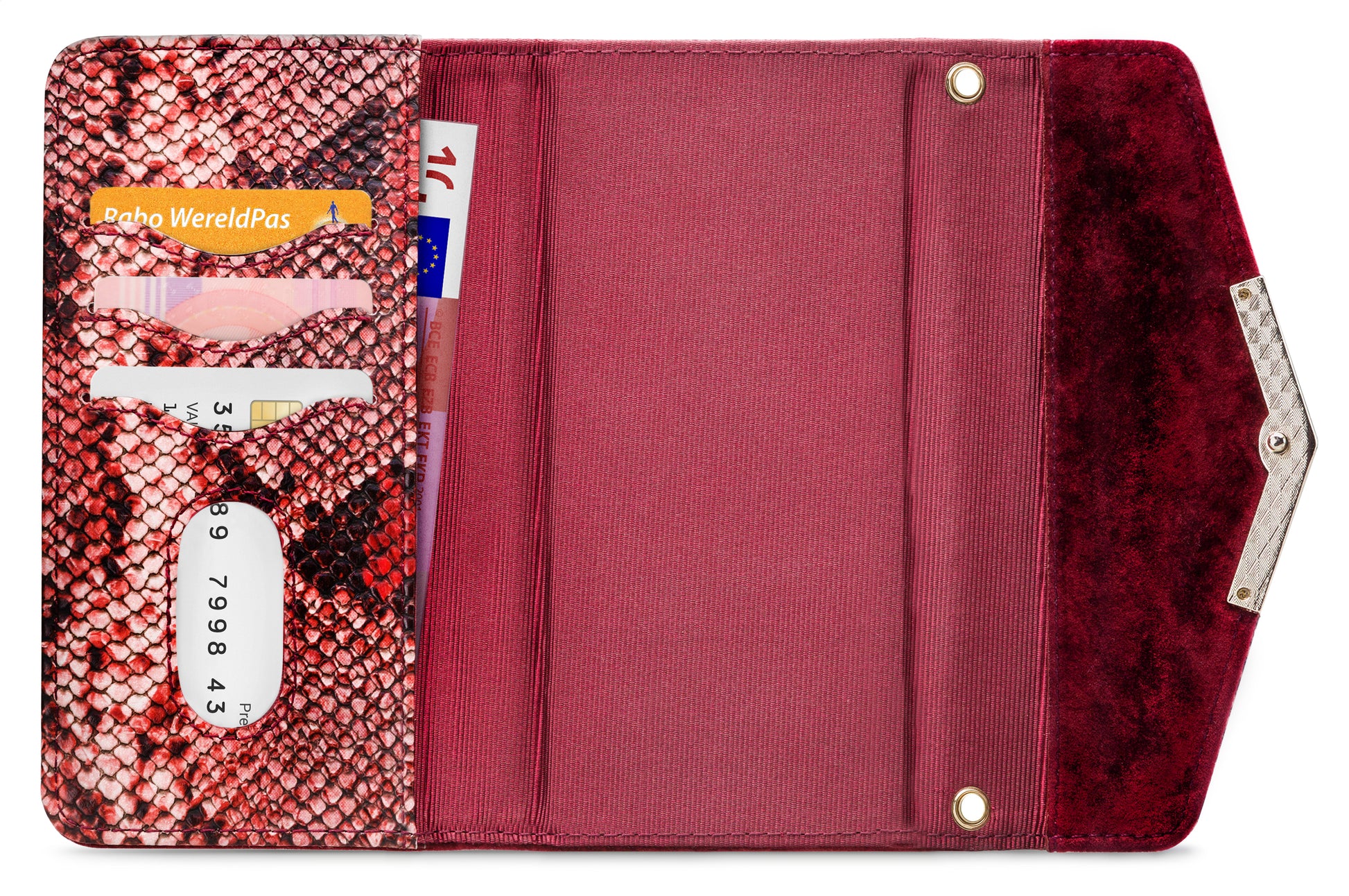 Mobilize 2In1 Gelly Velvet Clutch For Apple Iphone X/Xs Red Snake