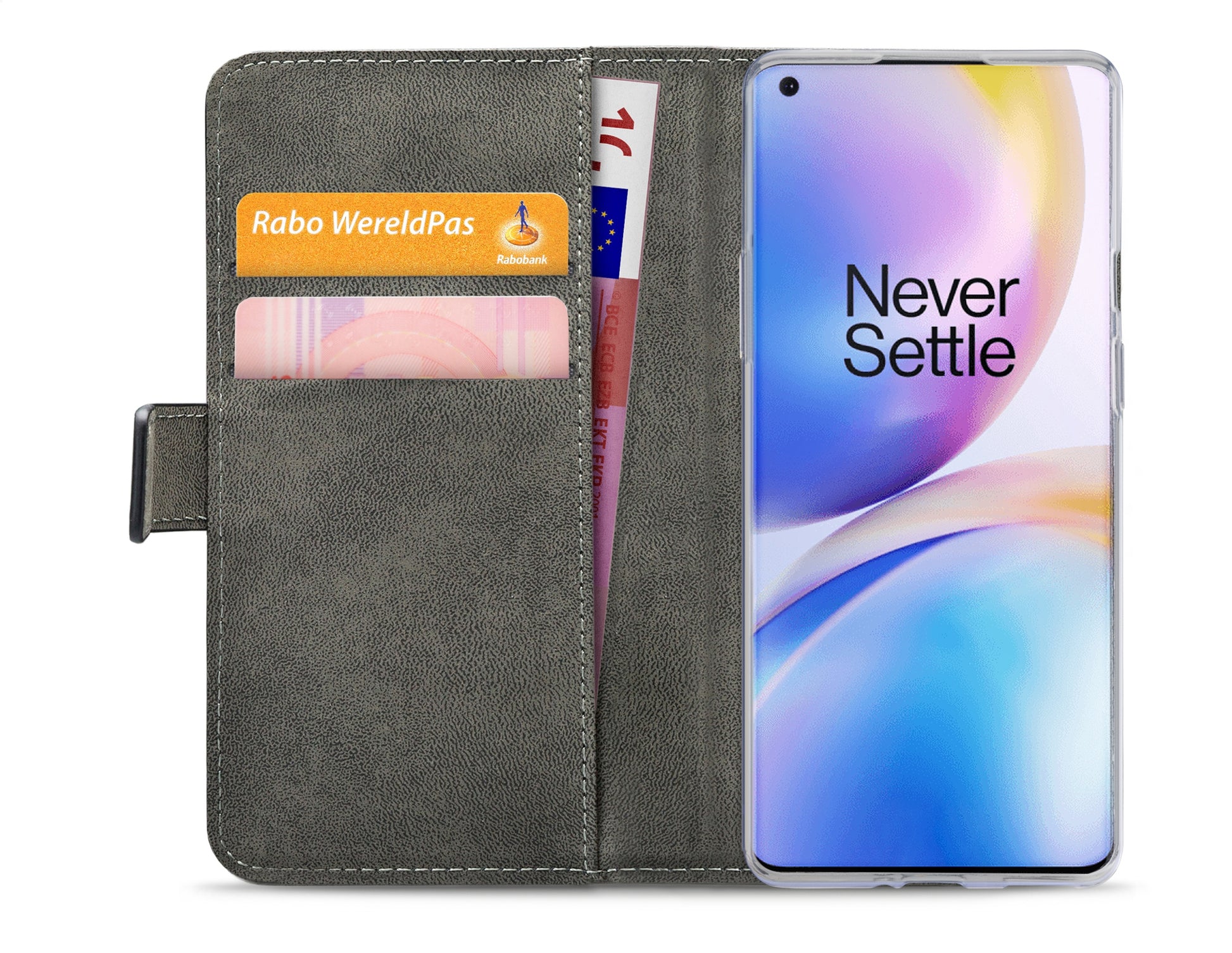 Mobilize Classic Gelly Wallet Book Case Oneplus 8 Pro Black