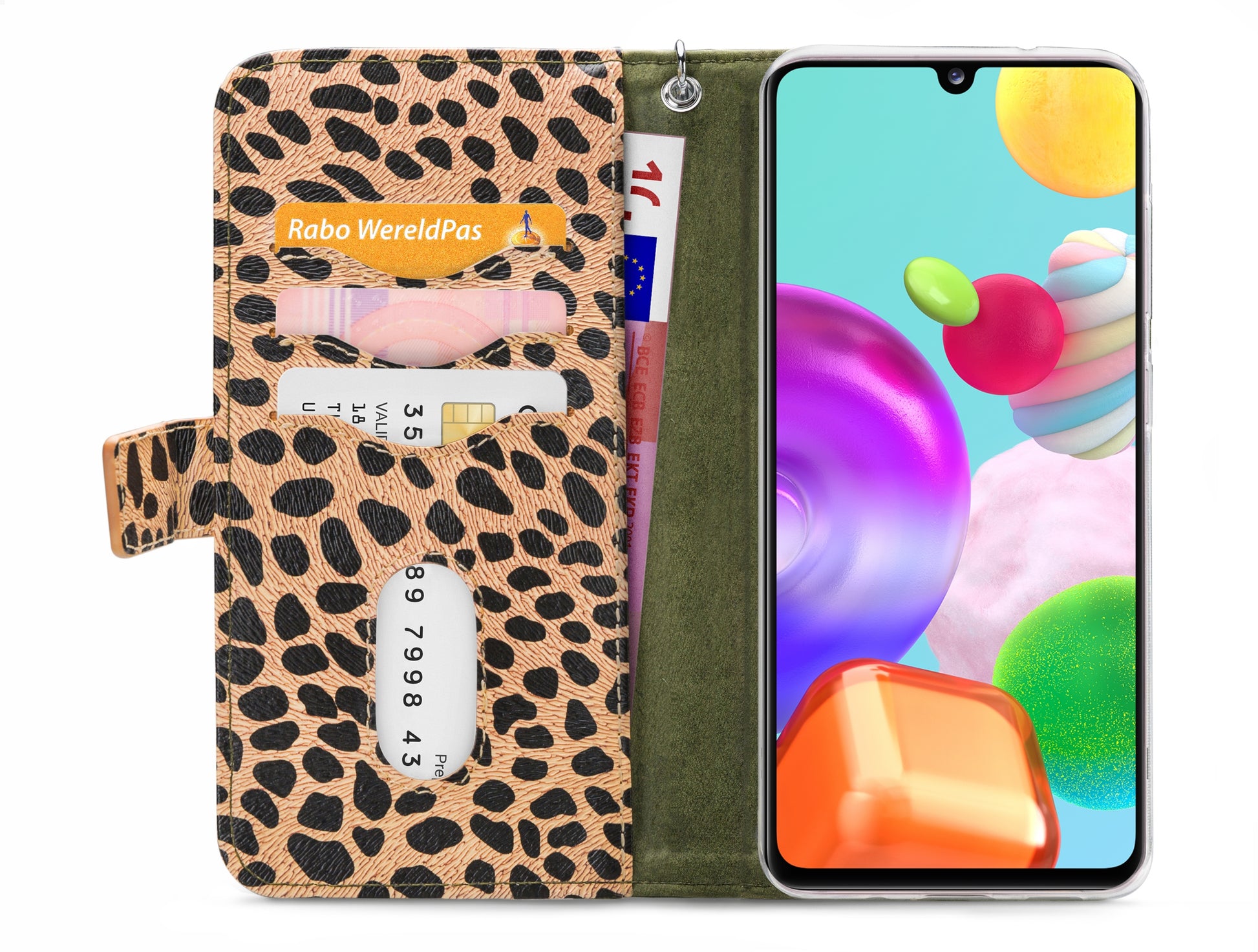 Mobilize 2In1 Gelly Zipper Case Samsung Galaxy A41 Olive/Leopard
