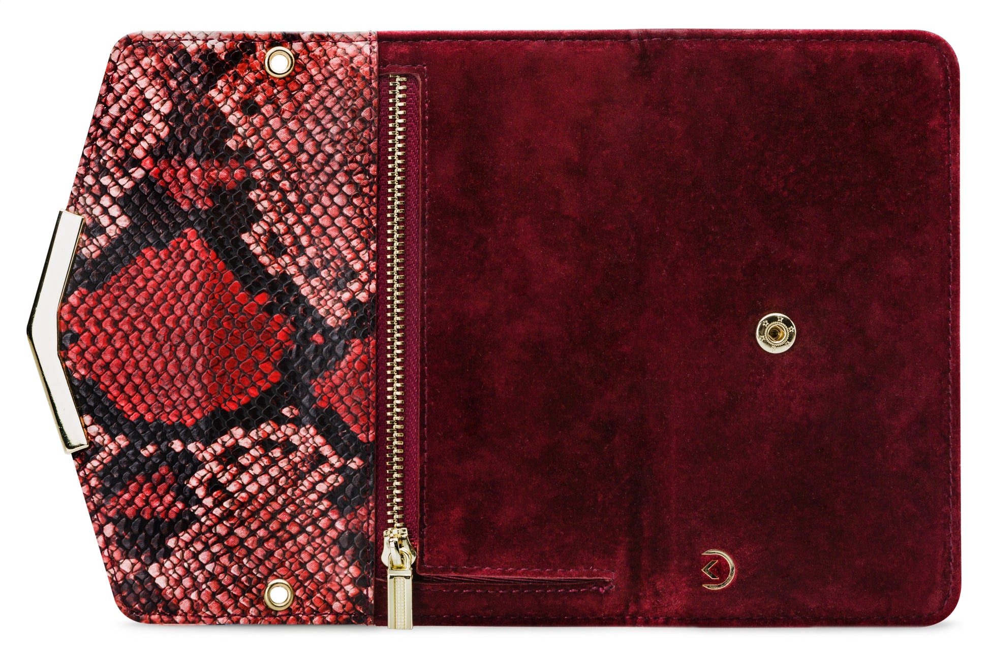 Mobilize 2In1 Gelly Velvet Clutch For Samsung Galaxy A41 Red Snake