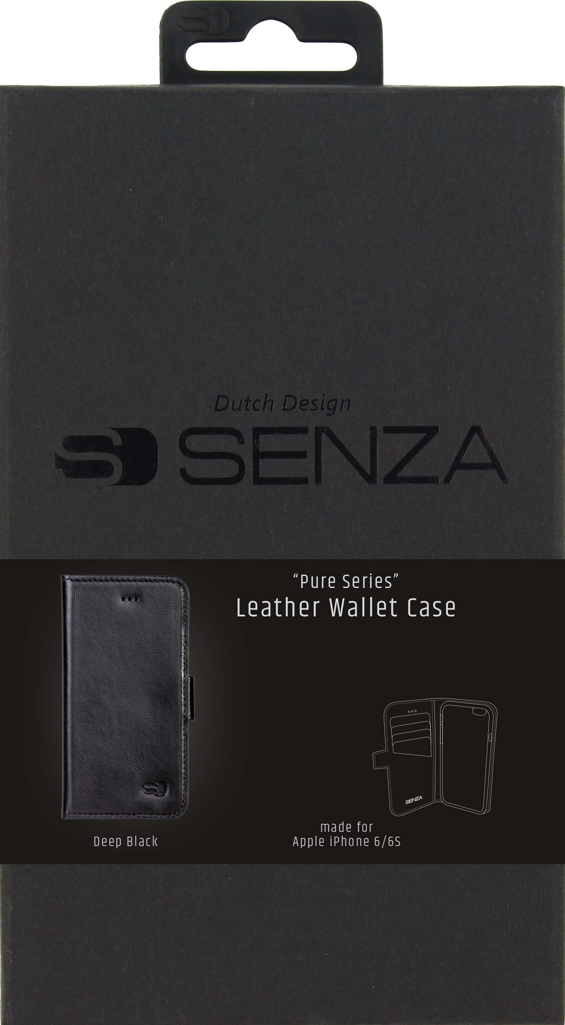 Senza Pure Leather Wallet Apple Iphone 6/6S Deep Black