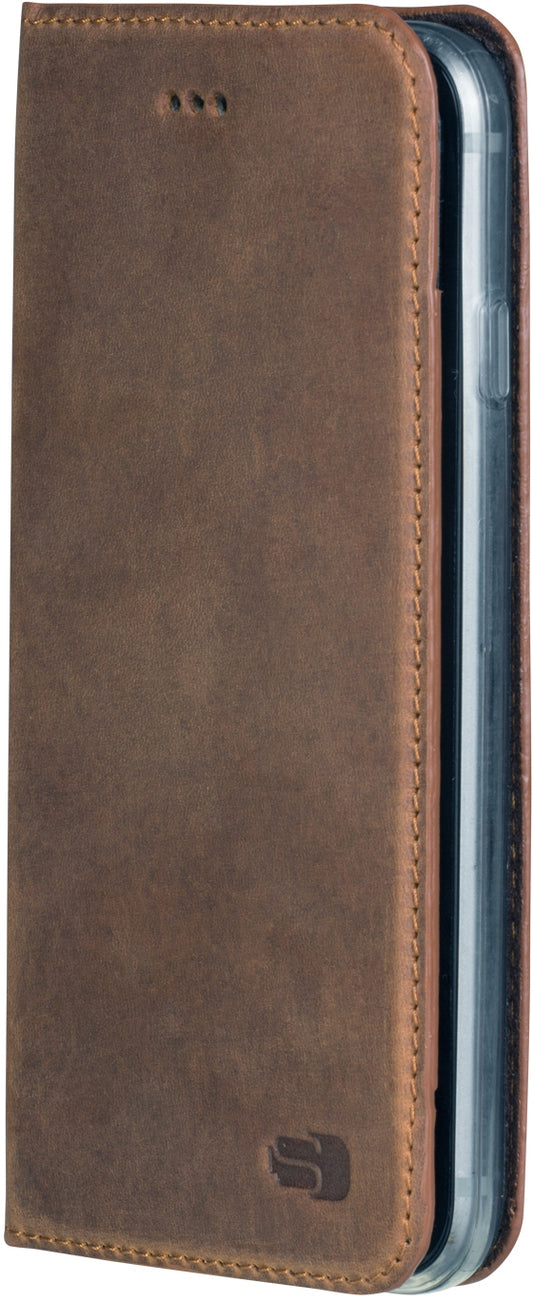 Senza Raw Leather Booklet Apple Iphone 6/6S Chestnut Brown