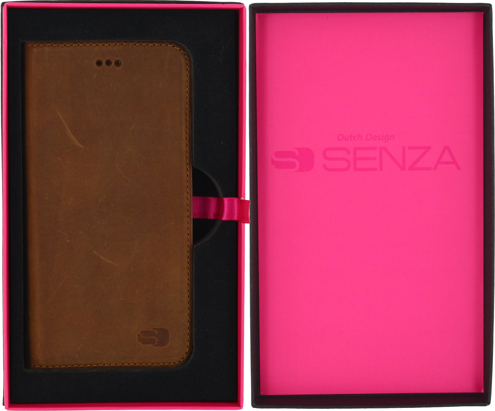Senza Raw Leather Booklet Apple Iphone 6/6S Chestnut Brown