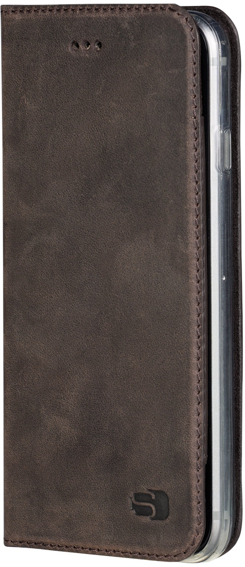 Senza Raw Leather Booklet Apple Iphone 6/6S Walnut Brown