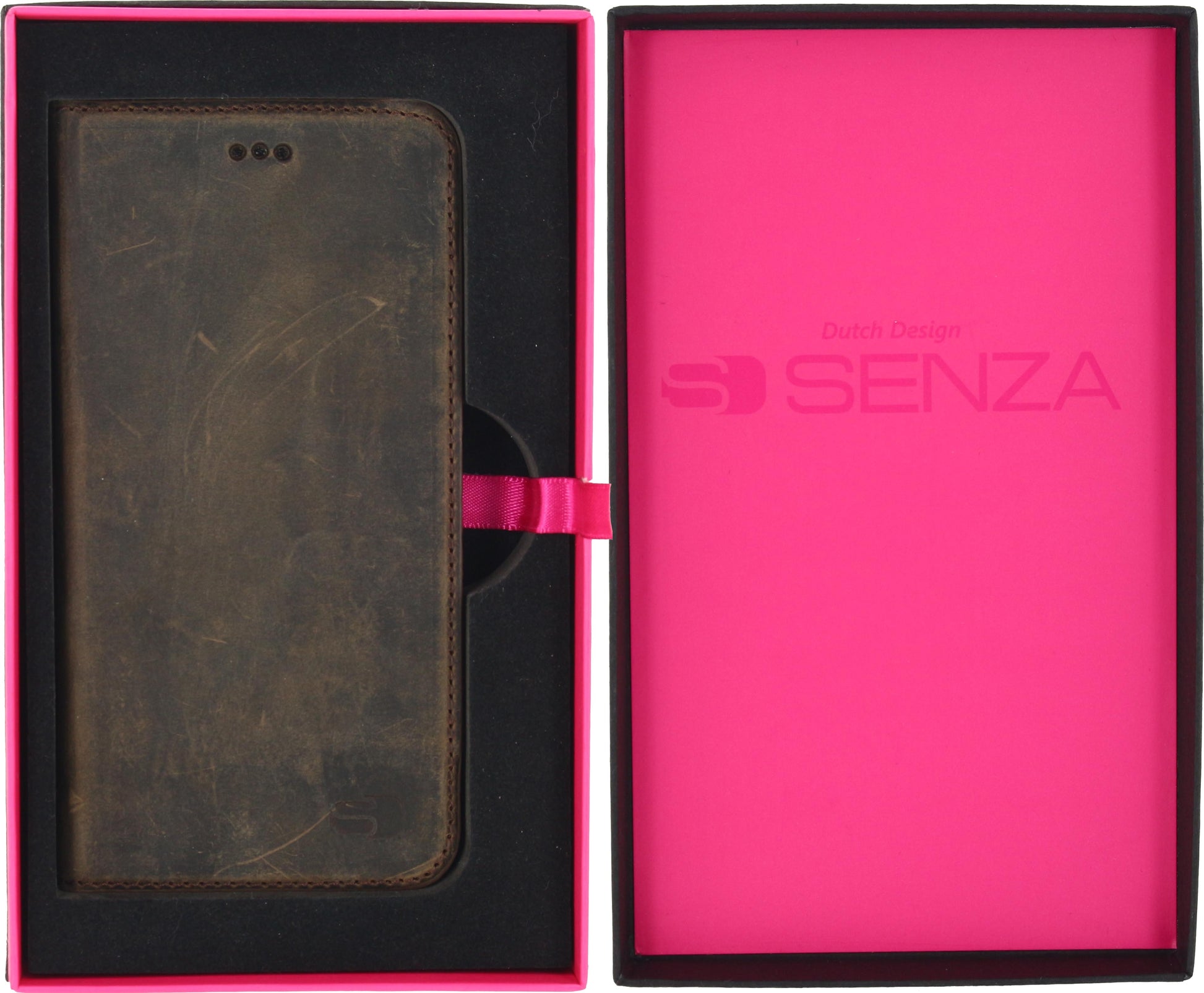 Senza Raw Leather Booklet Apple Iphone 6/6S Walnut Brown